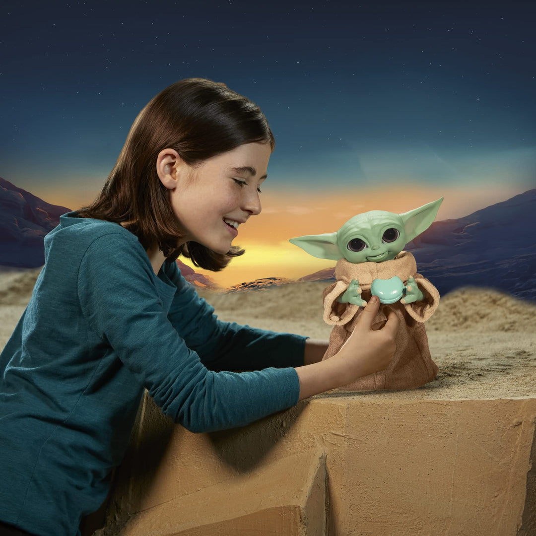 Star Wars Galactic Snackin’ Grogu - 9.25-Inch Animatronic Toy with 40+ Sounds & Movements, Ages 4+