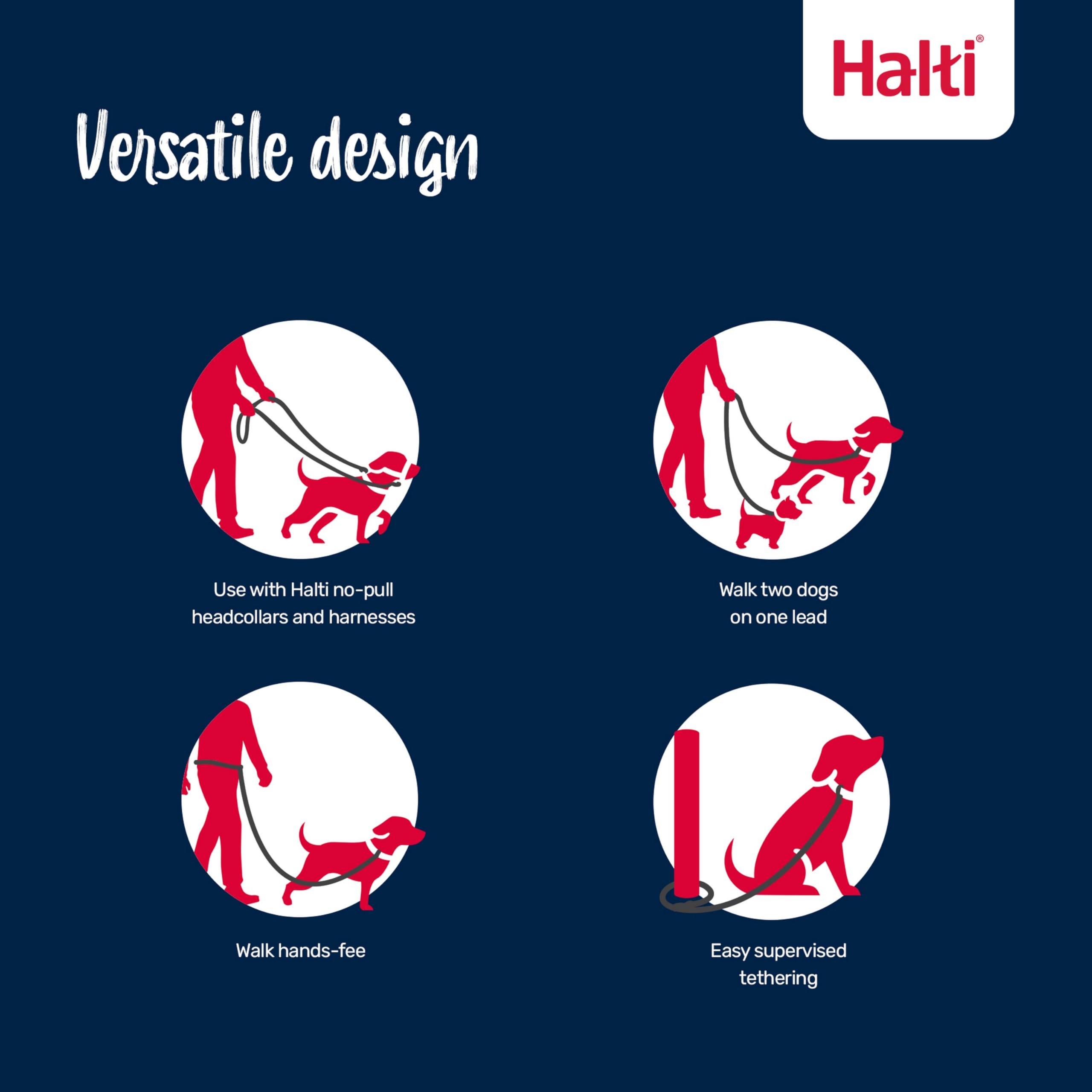 Halti Training Lead - Professional No-Pull Double-Ended Dog Lead | Size Large, Desert Sand 4