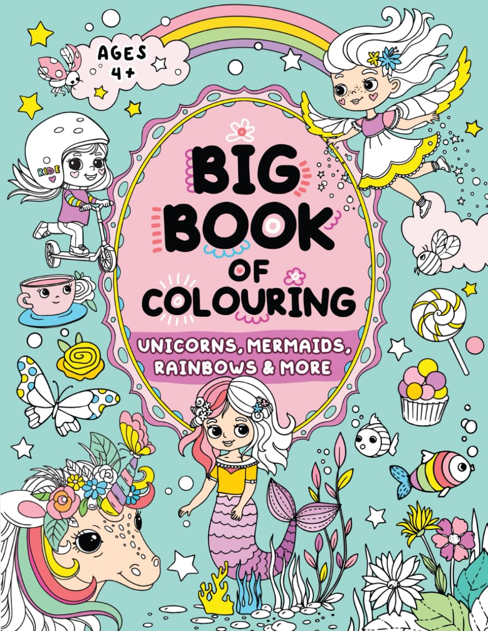 ZONULAR Big Book of Colouring for Girls | Ages 4+ | Large Print Paperback 1