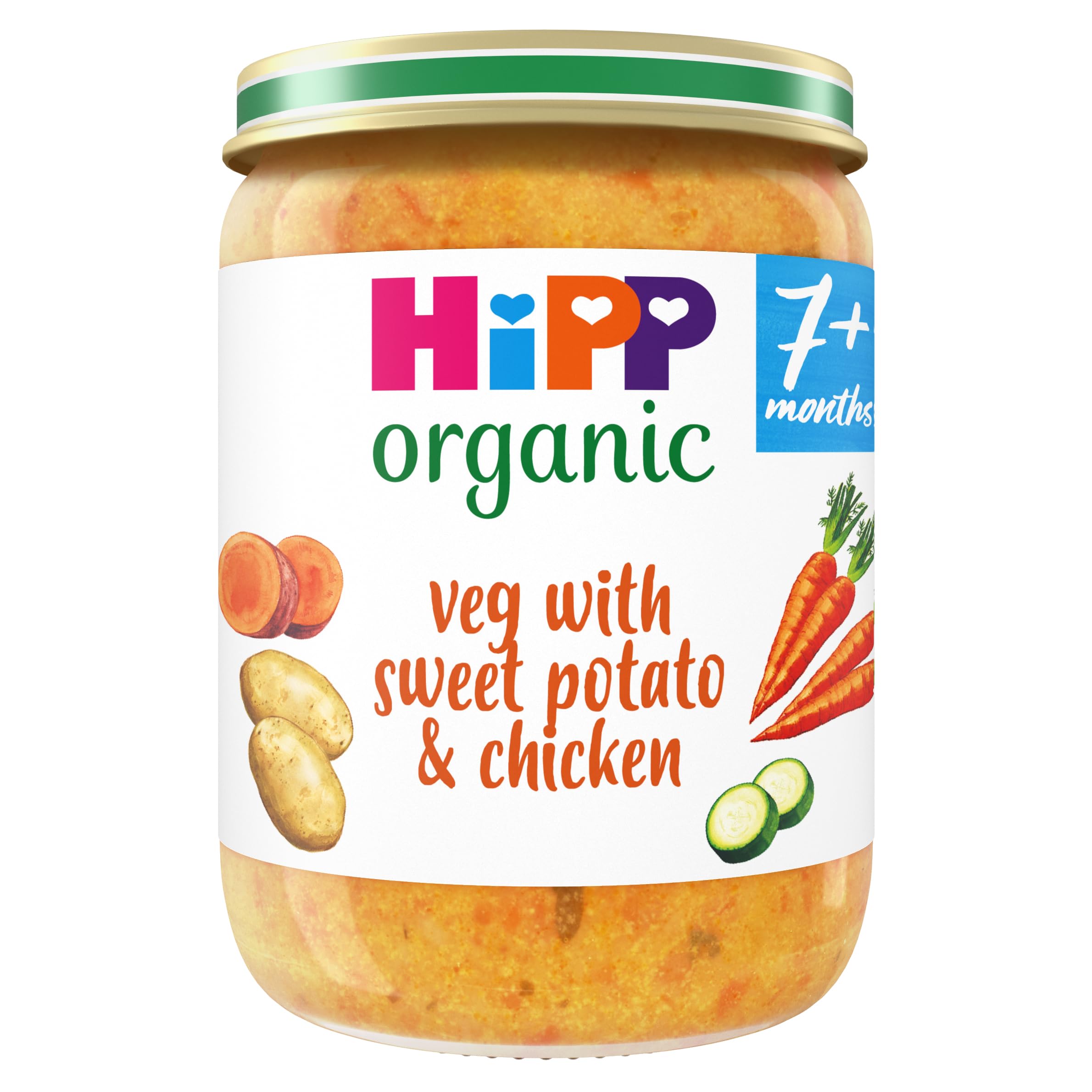 HiPP Organic Veg with Sweet Potato & Chicken Baby Food Jar | 7+ Months | 6 x 190g Pack