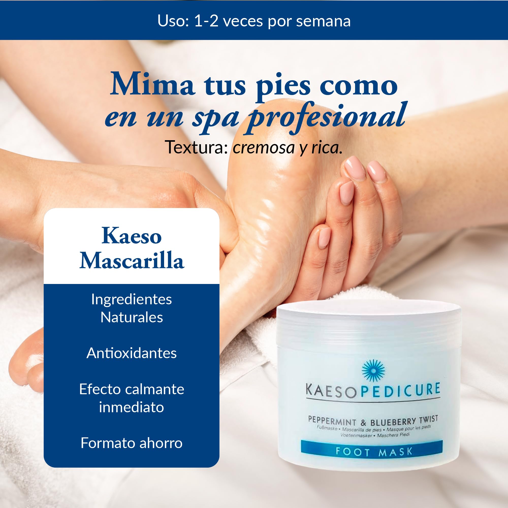 Kaeso Peppermint and Blueberry Twist Foot Mask - Intense Moisture & Cooling Relief | 450 ml 3