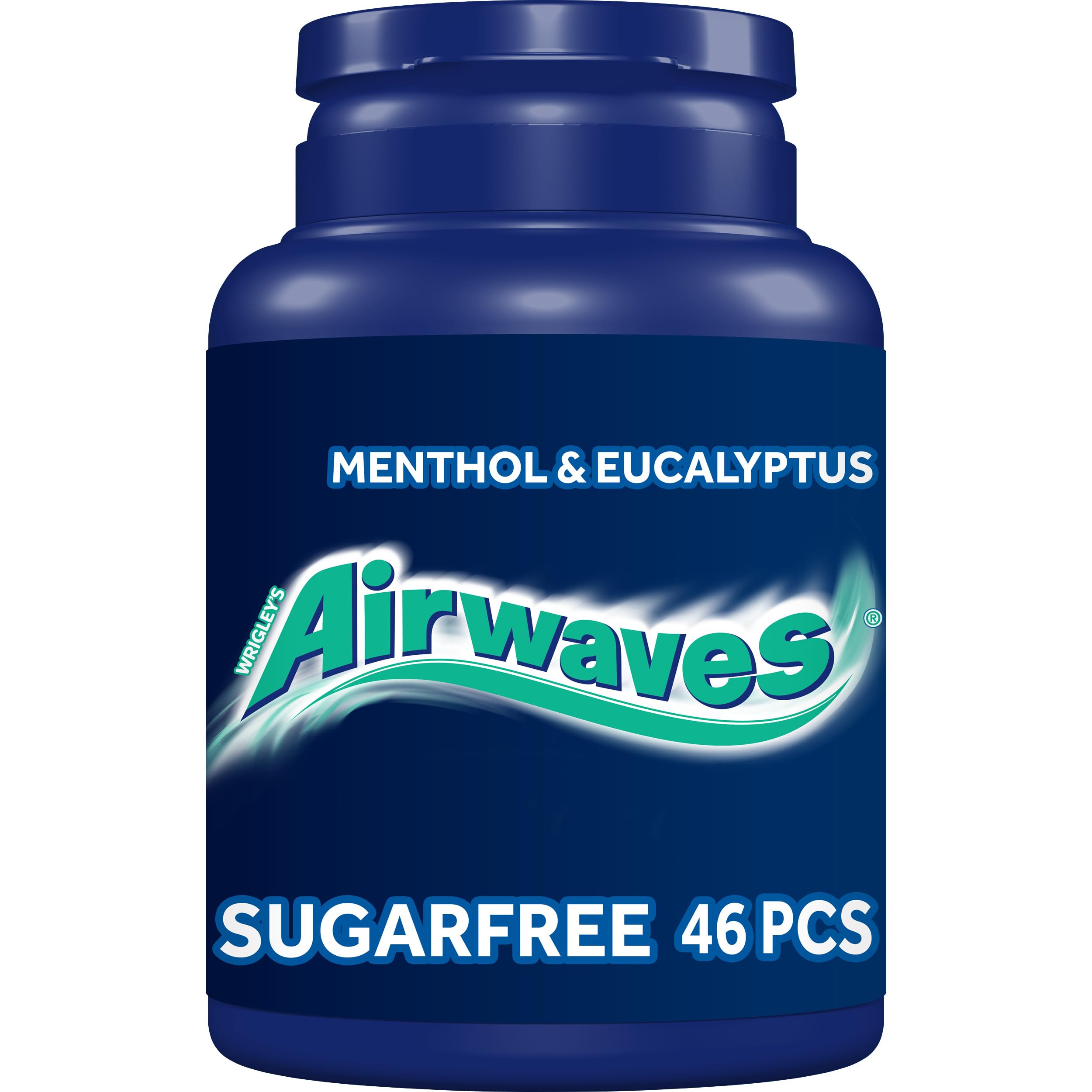 AirWaves Menthol & Eucalyptus Sugar Free Chewing Gum - 46 Pieces Bottle 1