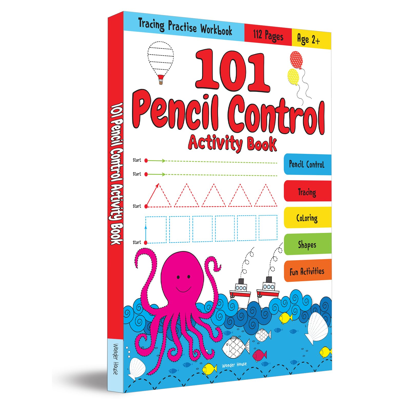 Wonder House 101 Pencil Control Activity Book - Tracing Practice for Ages 2+