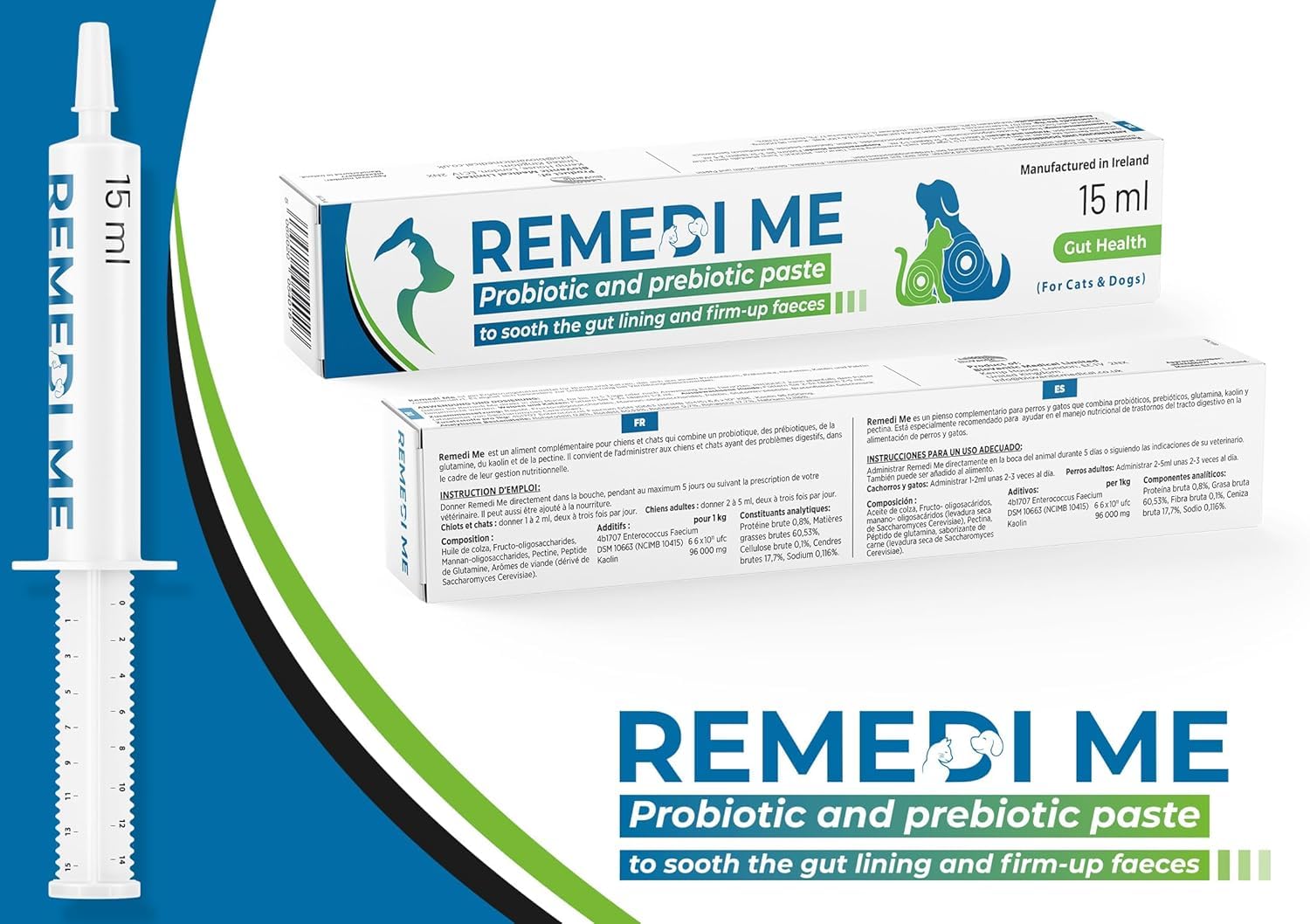 Remedime Probiotic & Prebiotic Paste for Dogs and Cats - 15ML Gut Health Support 3
