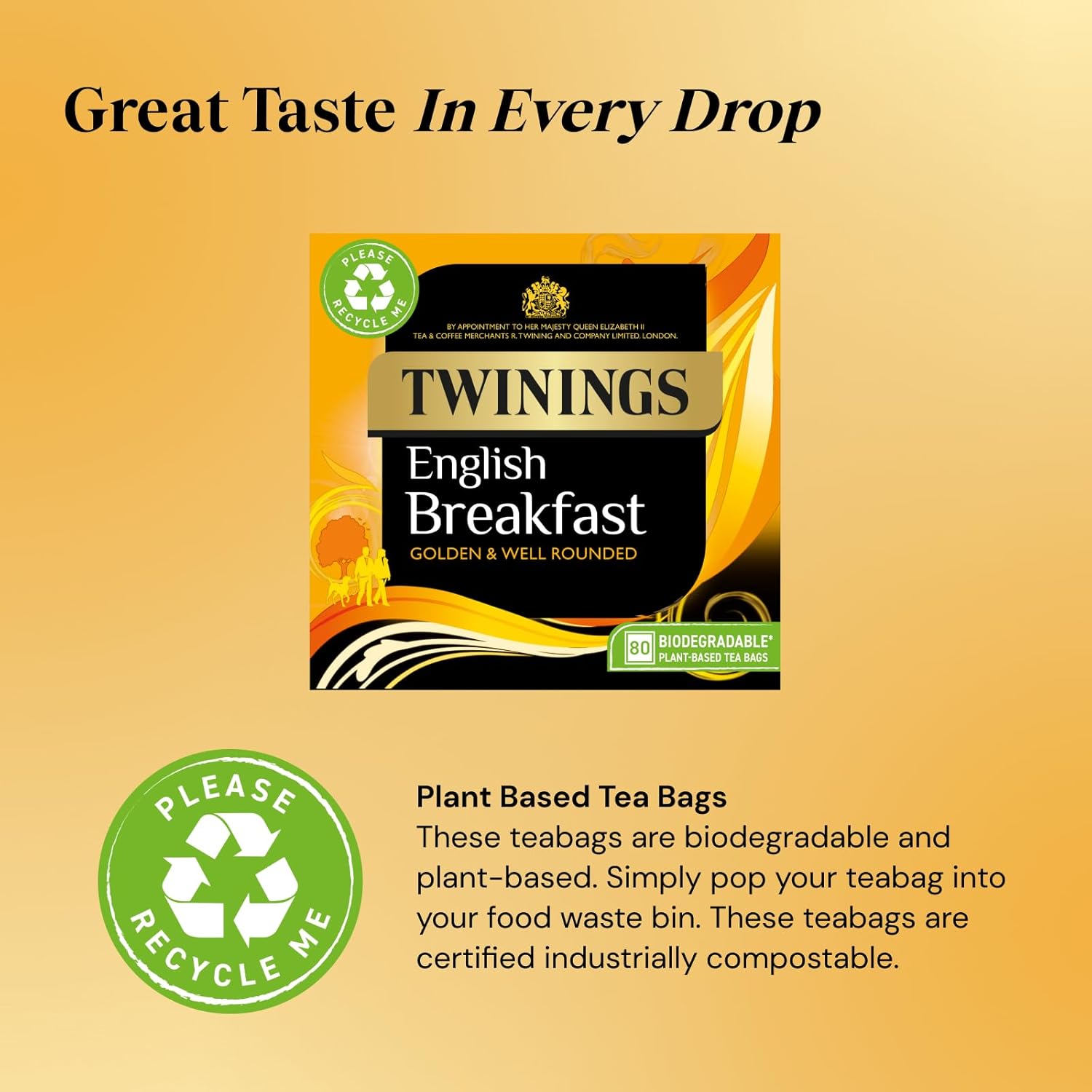 Twinings English Breakfast Tea | Golden, Well-Rounded & Full-Bodied Black Tea | 80 Tea Bags 5