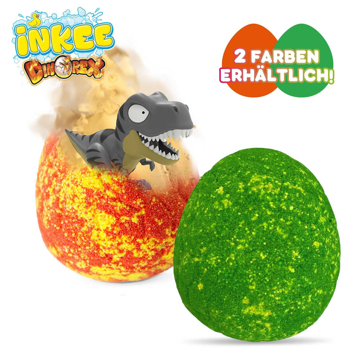 INKEE Dinosaur Surprise Bath Bomb - Peach Scent, 1 Count