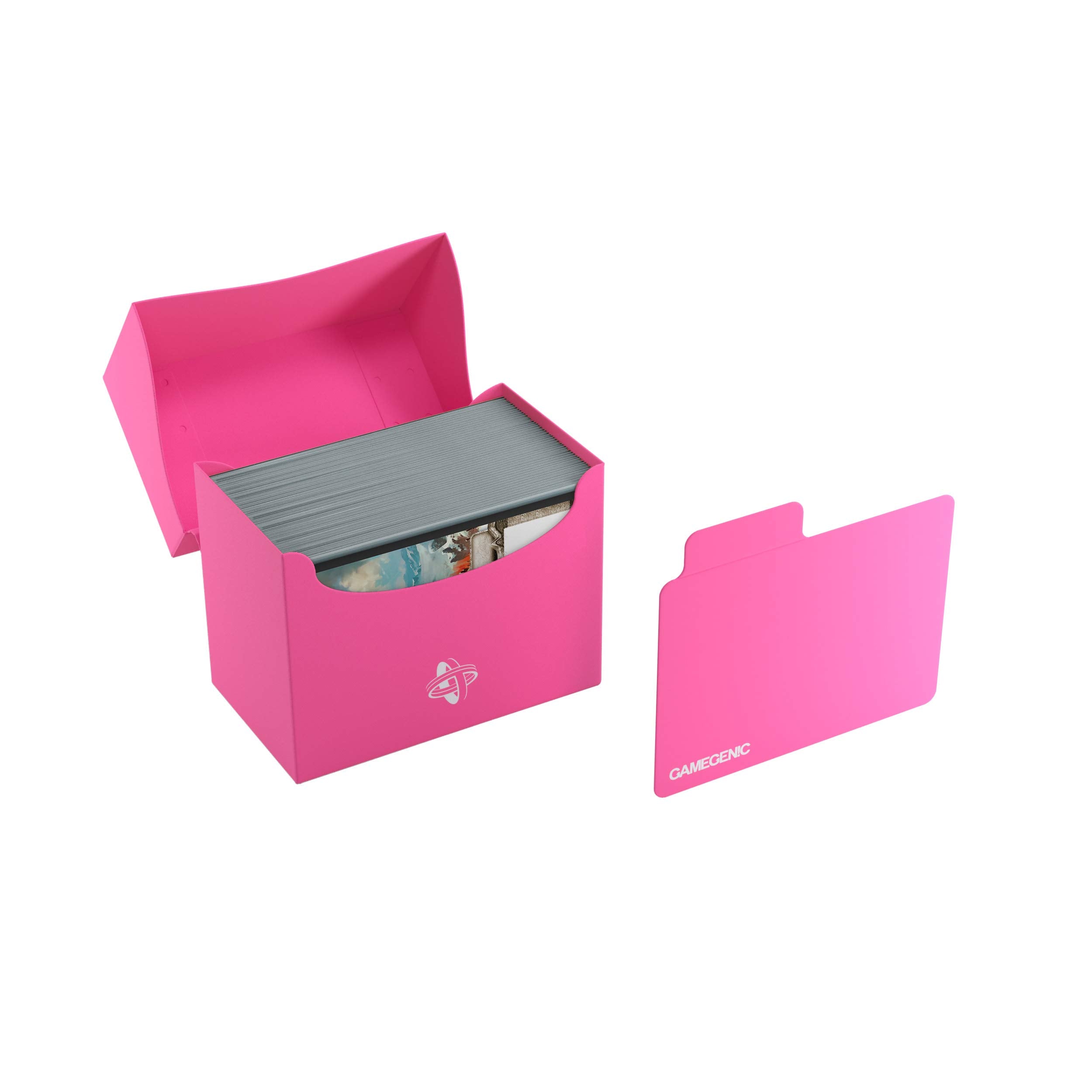 Gamegenic 80-Card Side Holder - Pink Deck Box | Self-Locking Lid | Cobra Neck Access 5