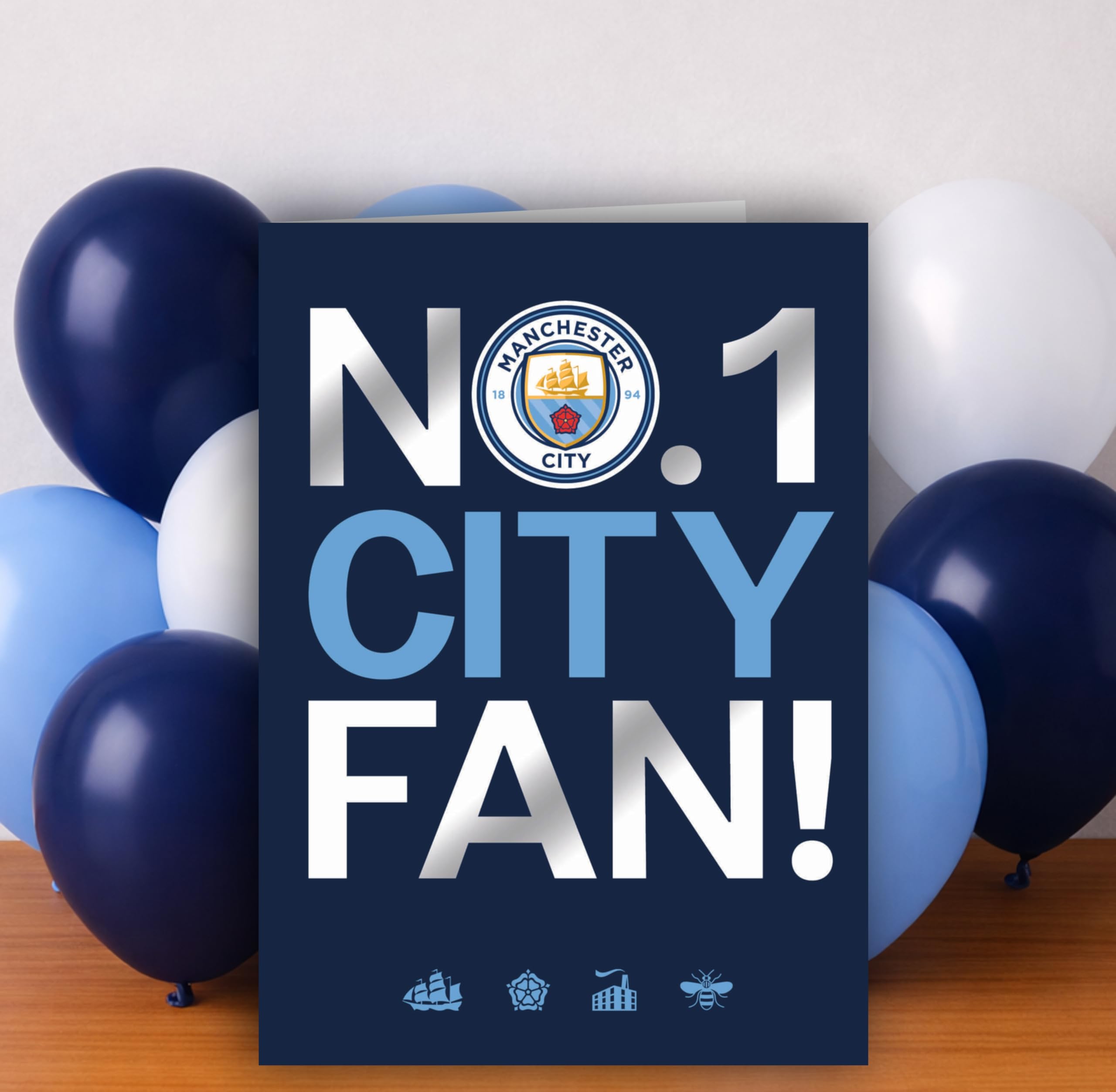 Danilo Promotions LTD Manchester City FC Birthday Card | Standard Size | Multi-Colour 3