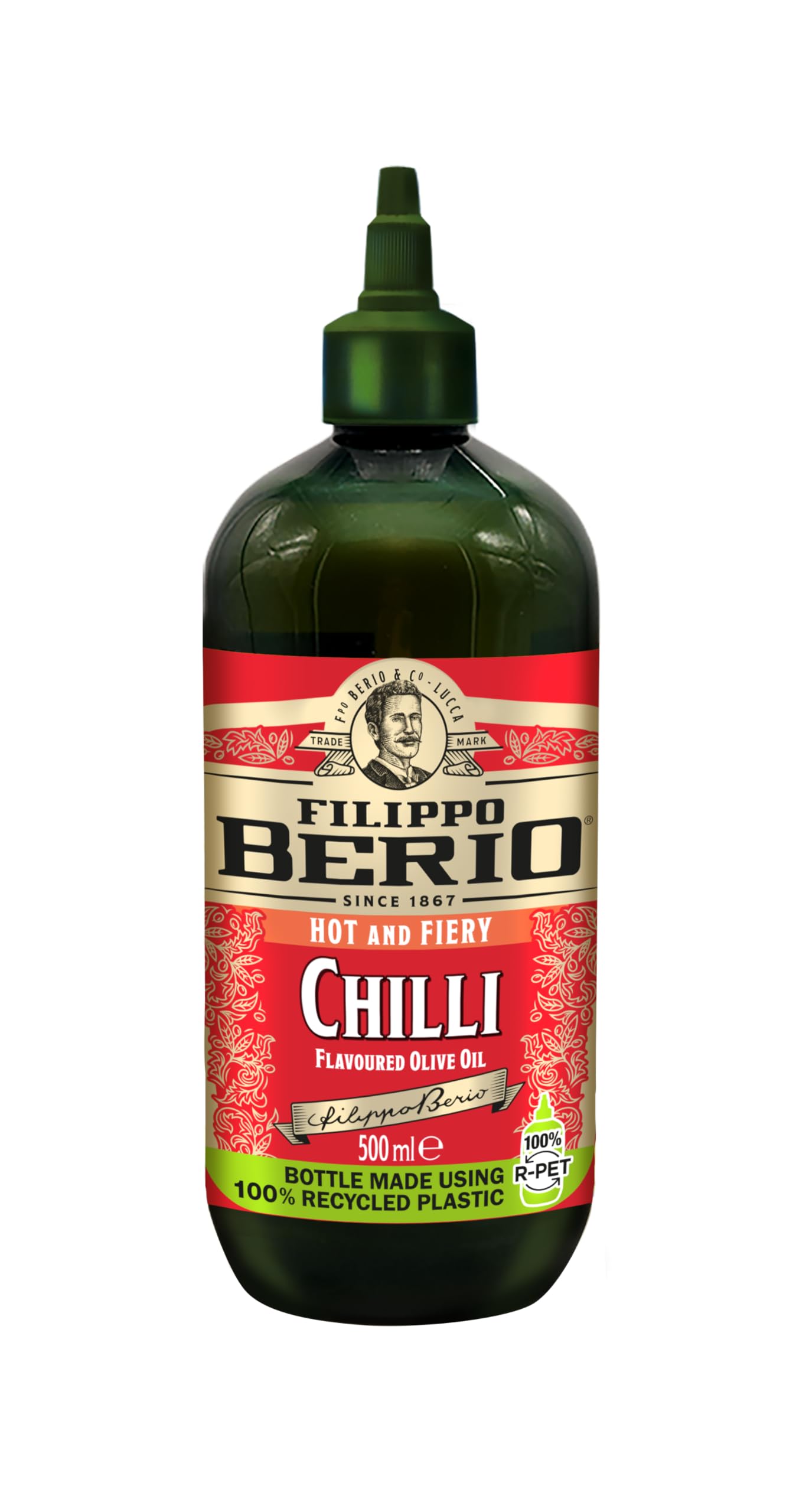Filippo Berio Chilli Flavoured Extra Virgin Olive Oil - 500ml Squeezable Bottle 1