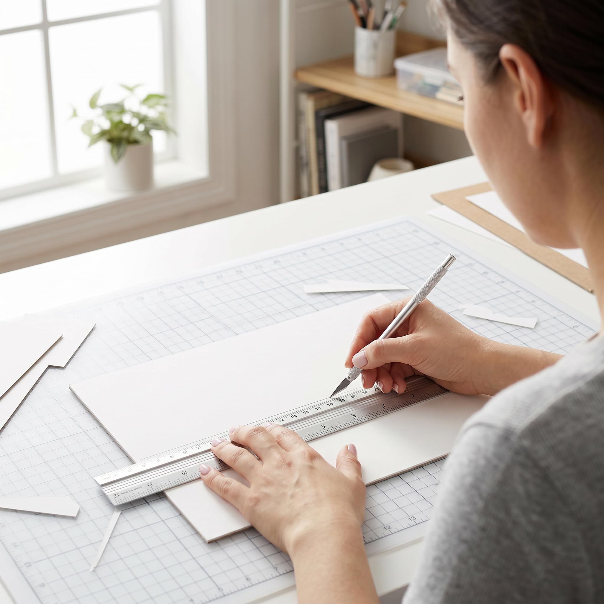 D.RECT Aluminium Ruler 30 cm - Silver | Non-Slip Strip | Inch & Centimetre Graduations 4