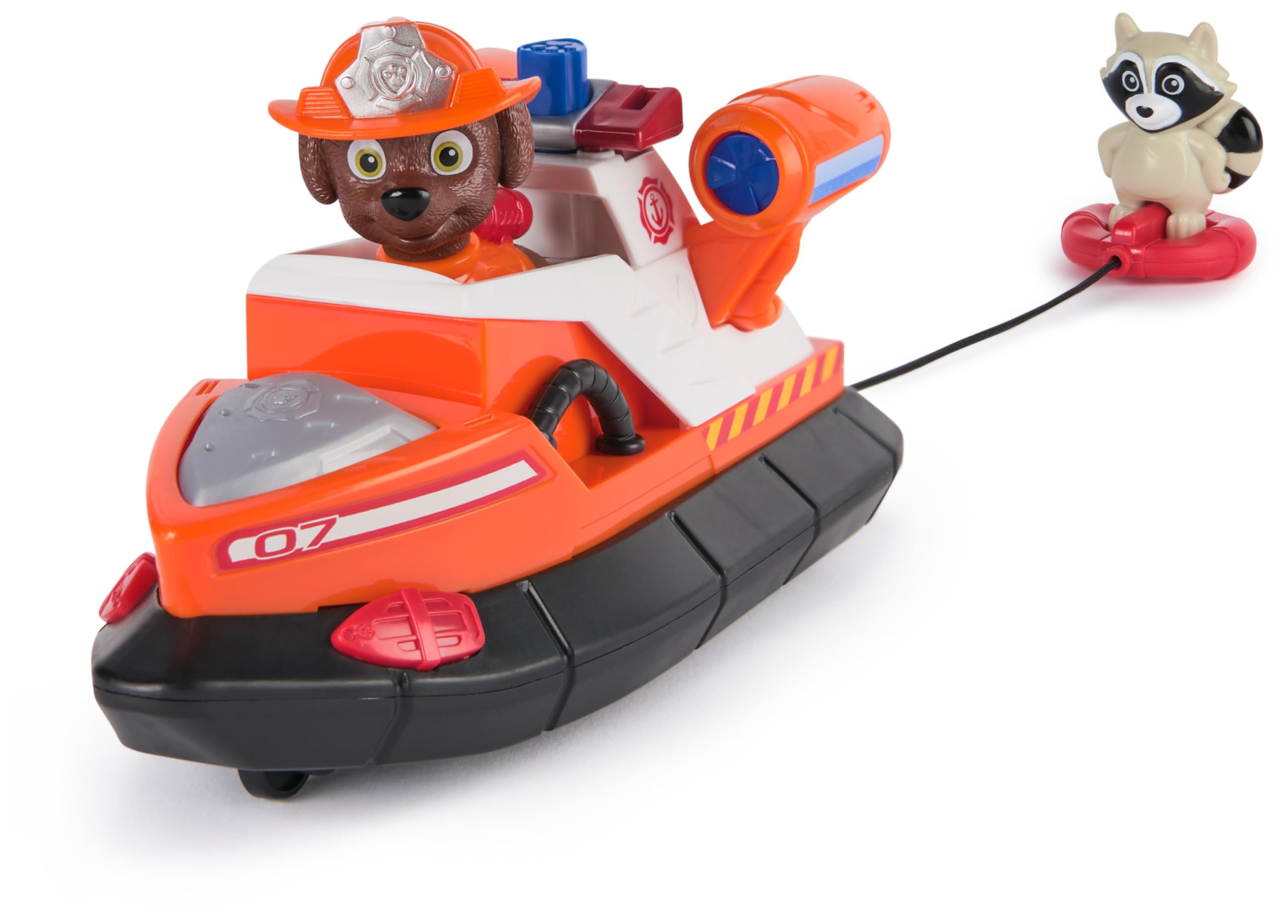 Paw Patrol Zuma Rettungs-Feuerwehrboot mit Actionfigur und Rettungsring – Kinderspielzeug-Spielset für Kinder ab 3 Jahren