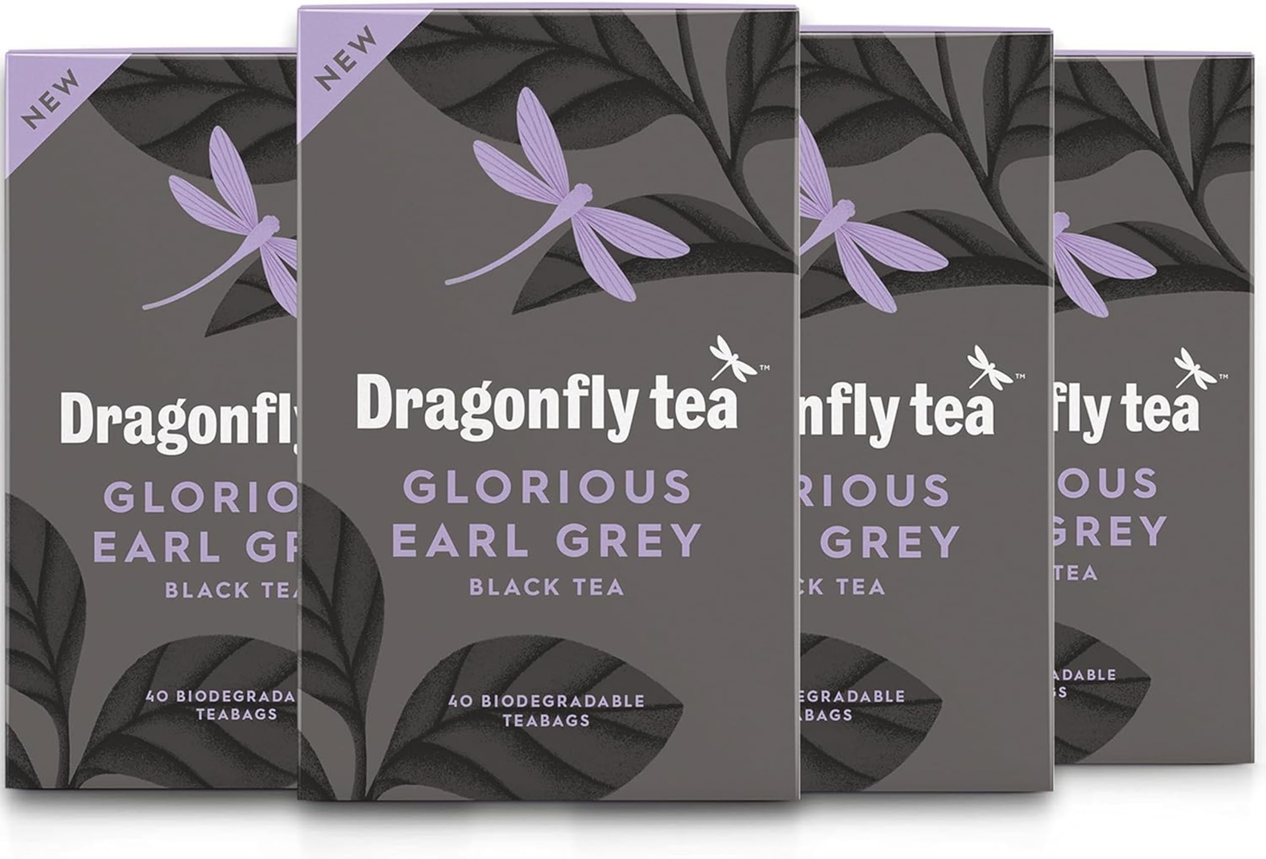 DRAGONFLY Organic Earl Grey Black Tea - 160 Biodegradable Tea Bags (4 x 40 Count) 1