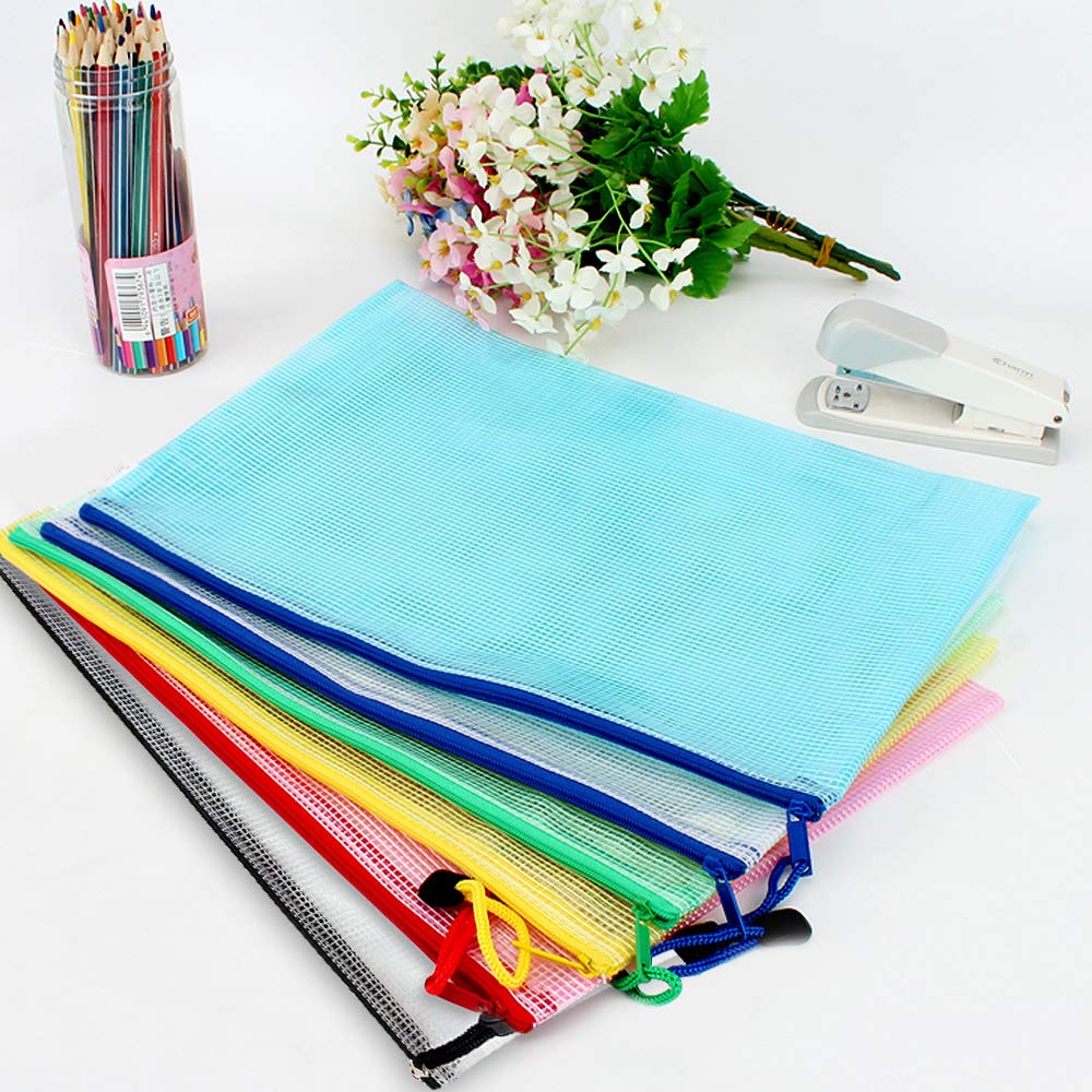 GoodtoU A4 Plastic Zip Lock Wallets - 36 Pack, Water Resistant Mesh Document Folders 7