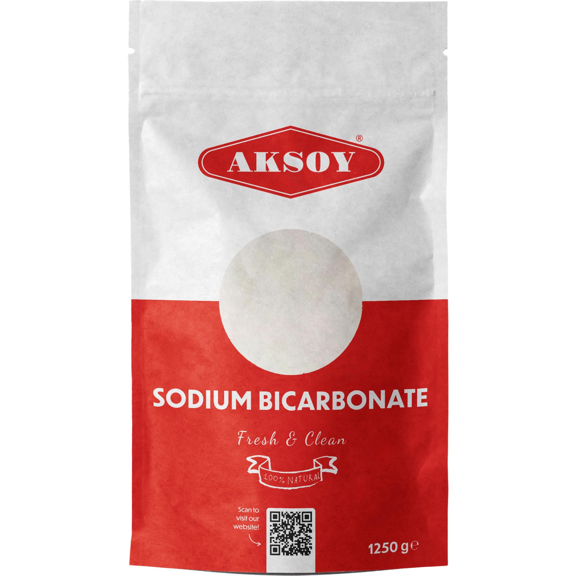 AKSOY Pure Bicarbonate of Soda - Food Grade Sodium Bicarbonate Powder | 1250GR 2