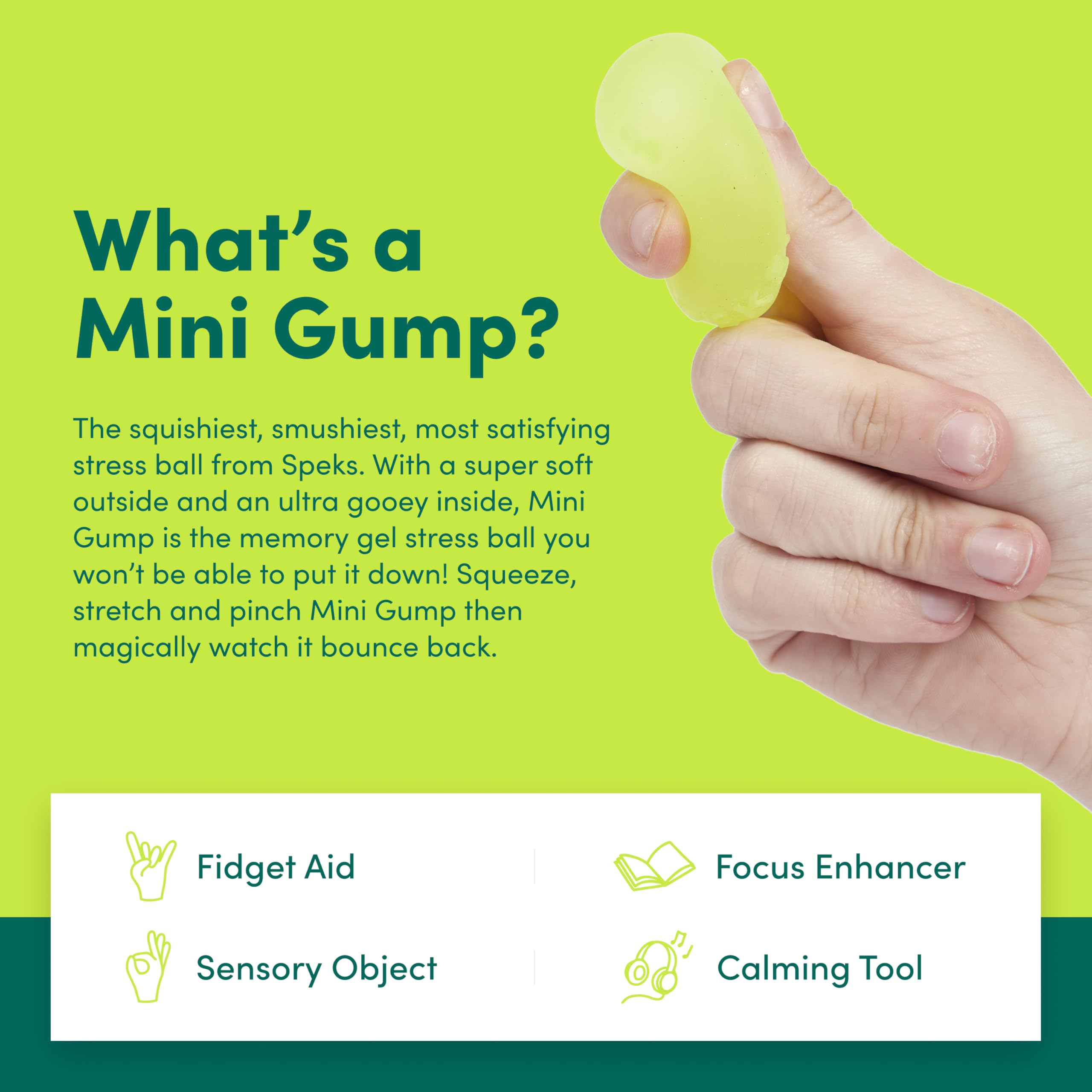 Speks Mini Gump Stress Balls - Ultra Soft Squishy Fidget Toy | Palm-Sized | TPR & Maltose Gel 3