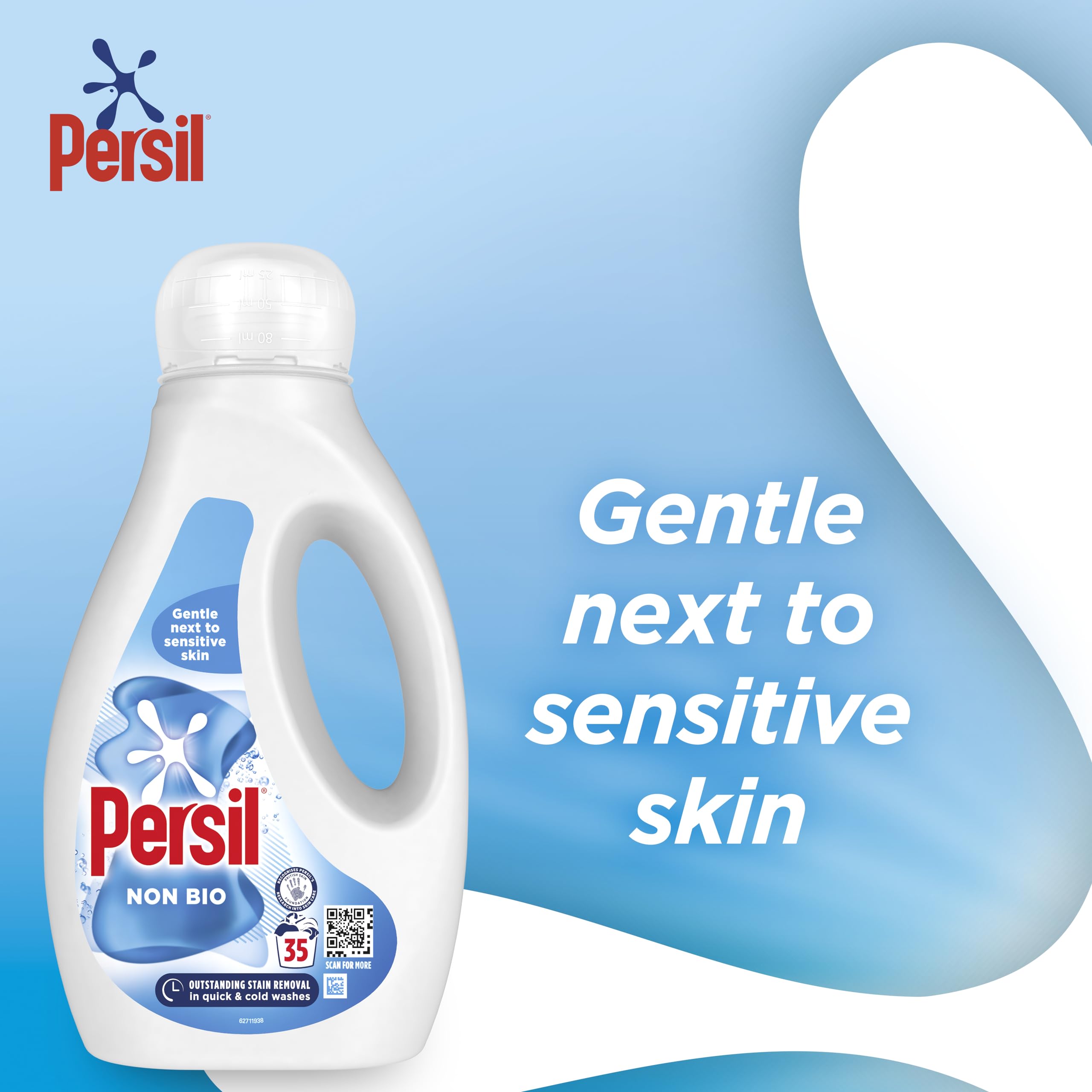 Persil Non Bio Laundry Washing Liquid Detergent - Gentle on Sensitive Skin | 945 ml 4