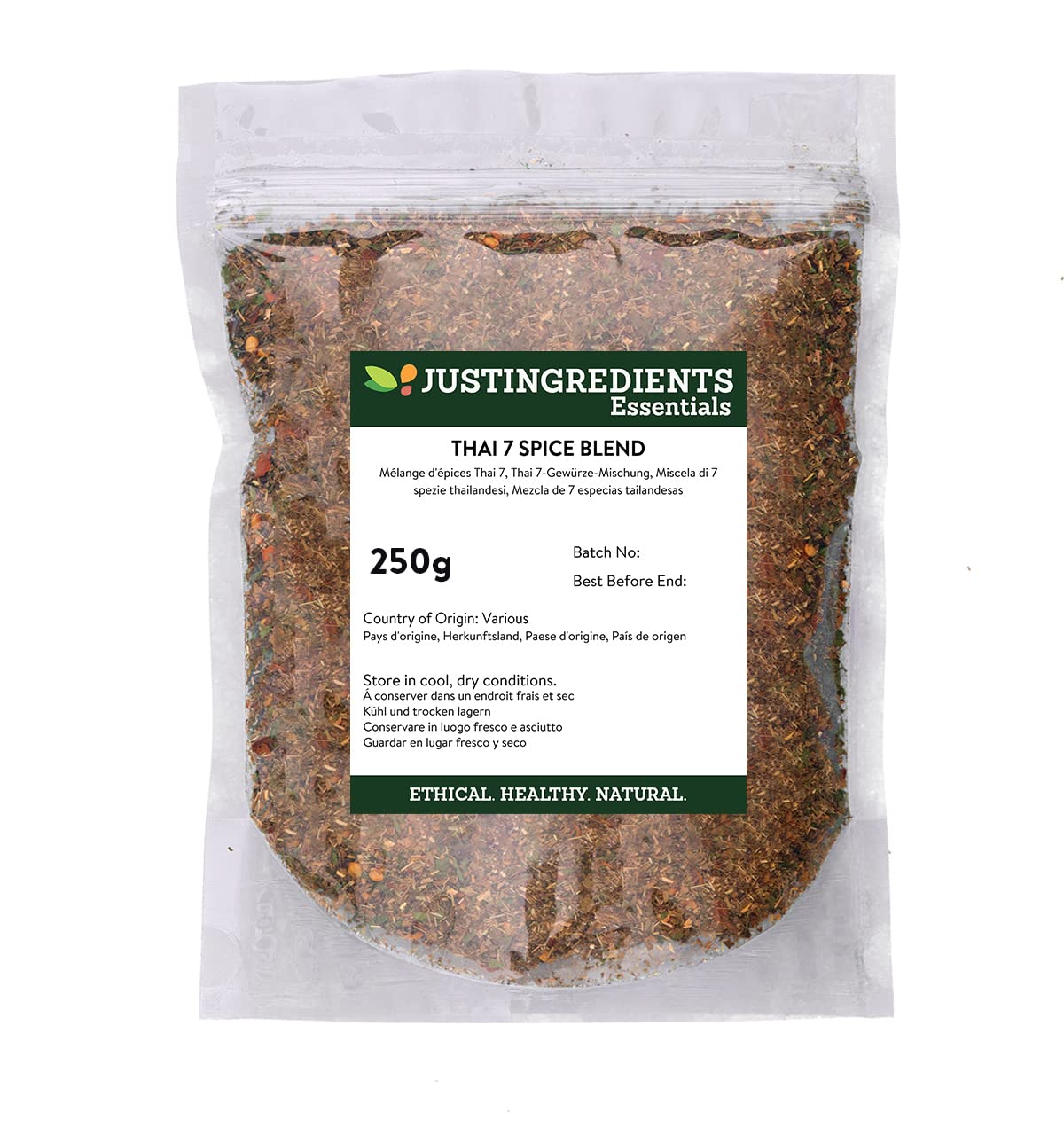 JustIngredients Thai 7 Spice Blend - Authentic Thai Flavour | 250g | Ready-to-Use Mix 1