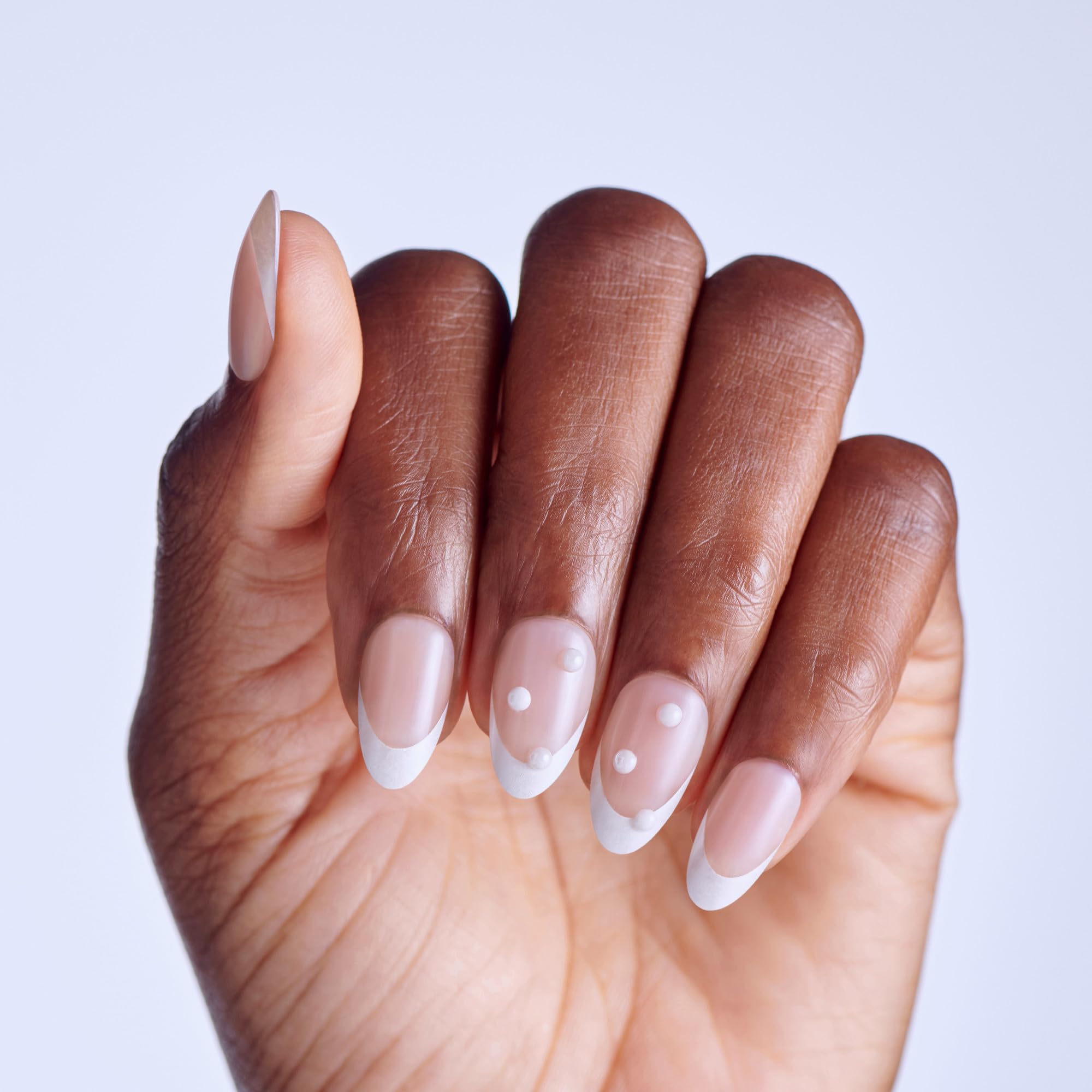 imPRESS Nails - CHILLS White Almond Medium Squoval Glossy Press-On Nails | 30 Count