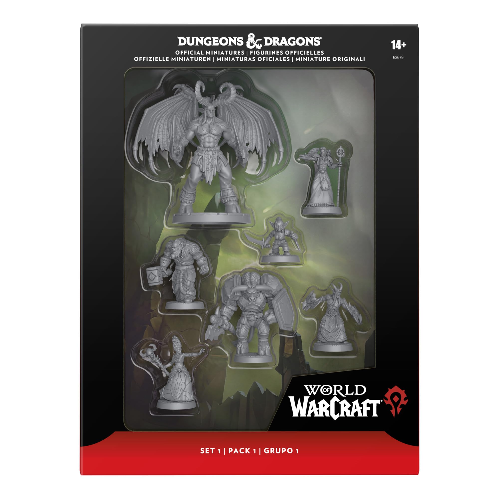 Dungeons & Dragons x World of Warcraft Official Miniatures Set 1 [Tabletop Gaming] - 7 Figures | 2.8 cm Scale | Ages 14+