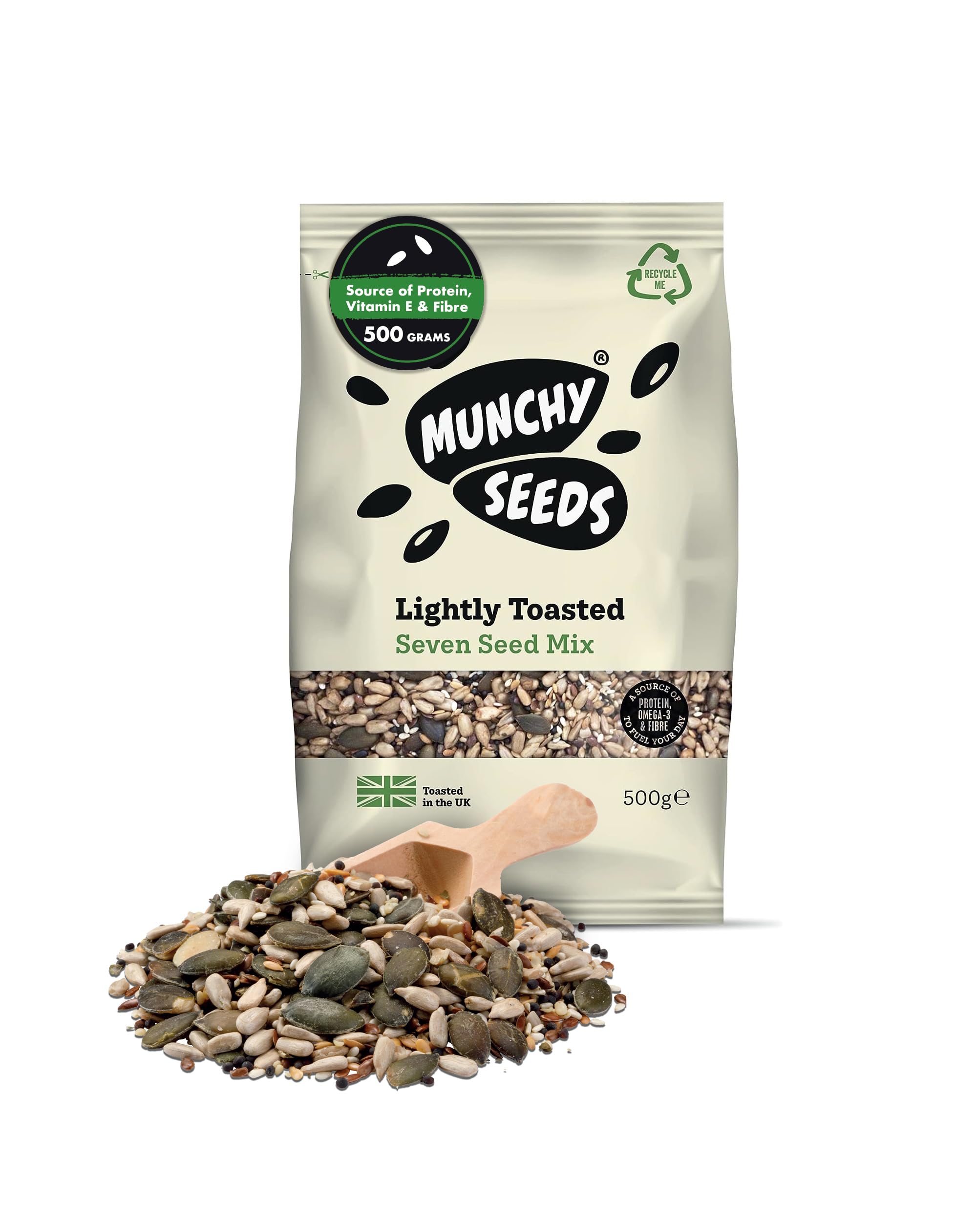 Munchy Seeds Lightly Toasted 7 Seed Mix - 500g | Source of Protein & Fibre | Vegan Snack 1