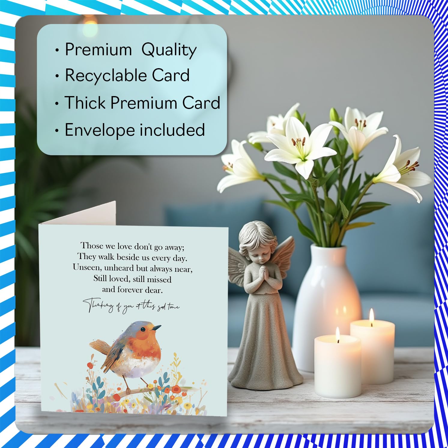 Stuff4 Sympathy Greeting Card - Those We Love Design | 145mm x 145mm | UK Made 3