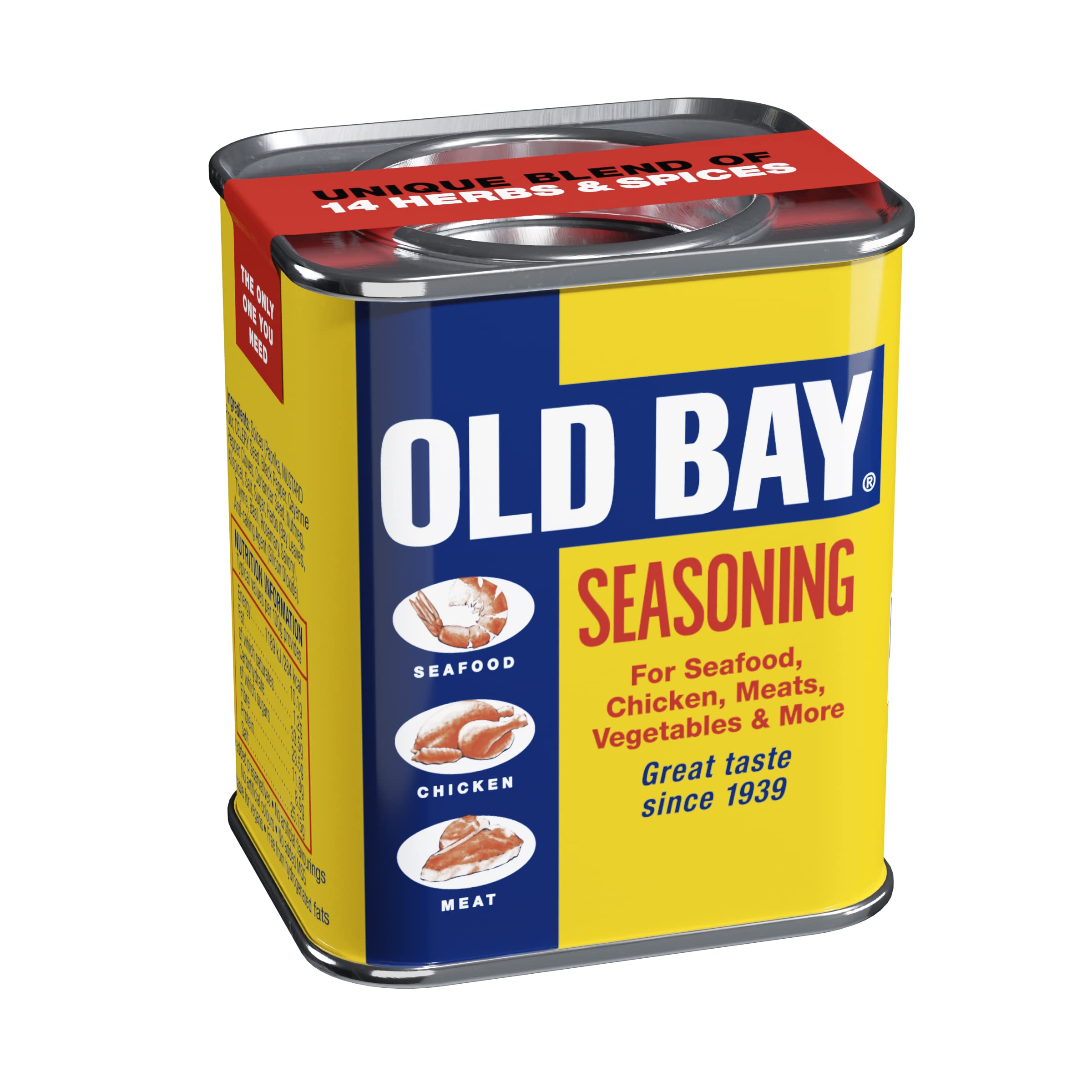 Old Bay Seasoning - Versatile Meat & Seafood Blend | 14 Herbs & Spices | 75g Tin