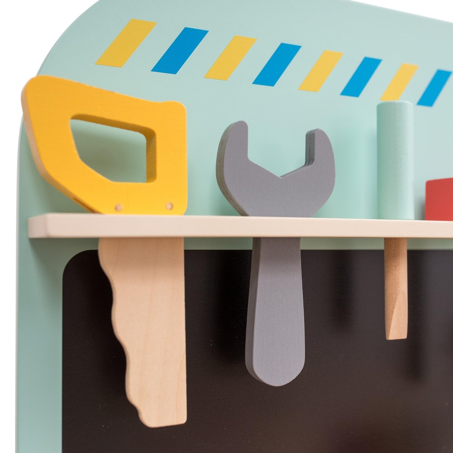 Owl & Fox Wooden Workbench Pretend Play Tool Workshop with Saw and Spanner | Ages 3+ 5