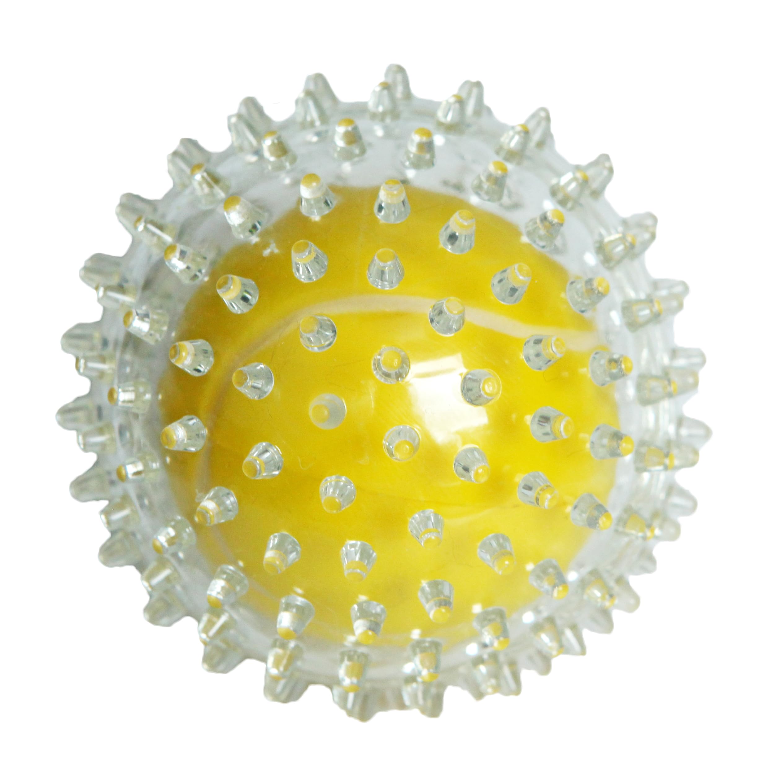 Rosewood Jolly Doggy Catch and Play Tennis Ball - High Bounce Fetch Toy | Yellow/Clear | One Size