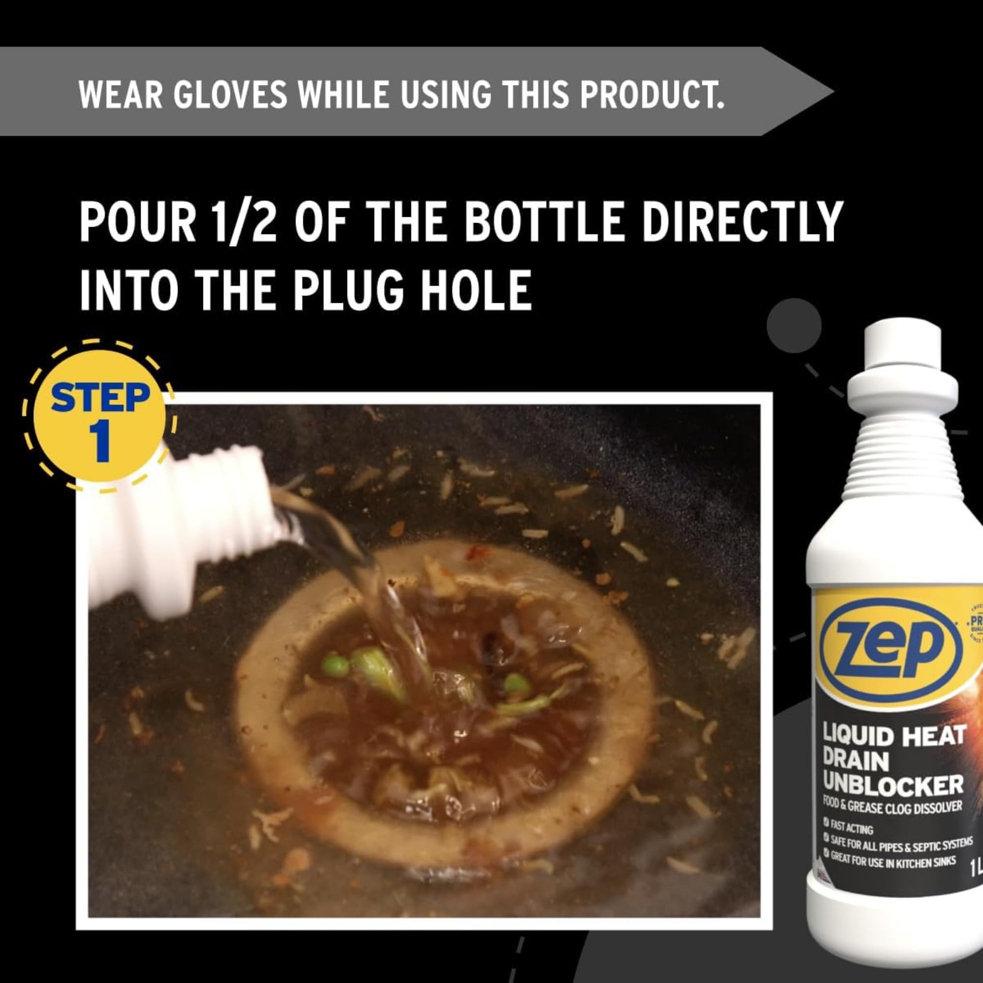 Zep Commercial - Liquid Heat Drain Unblocker 5