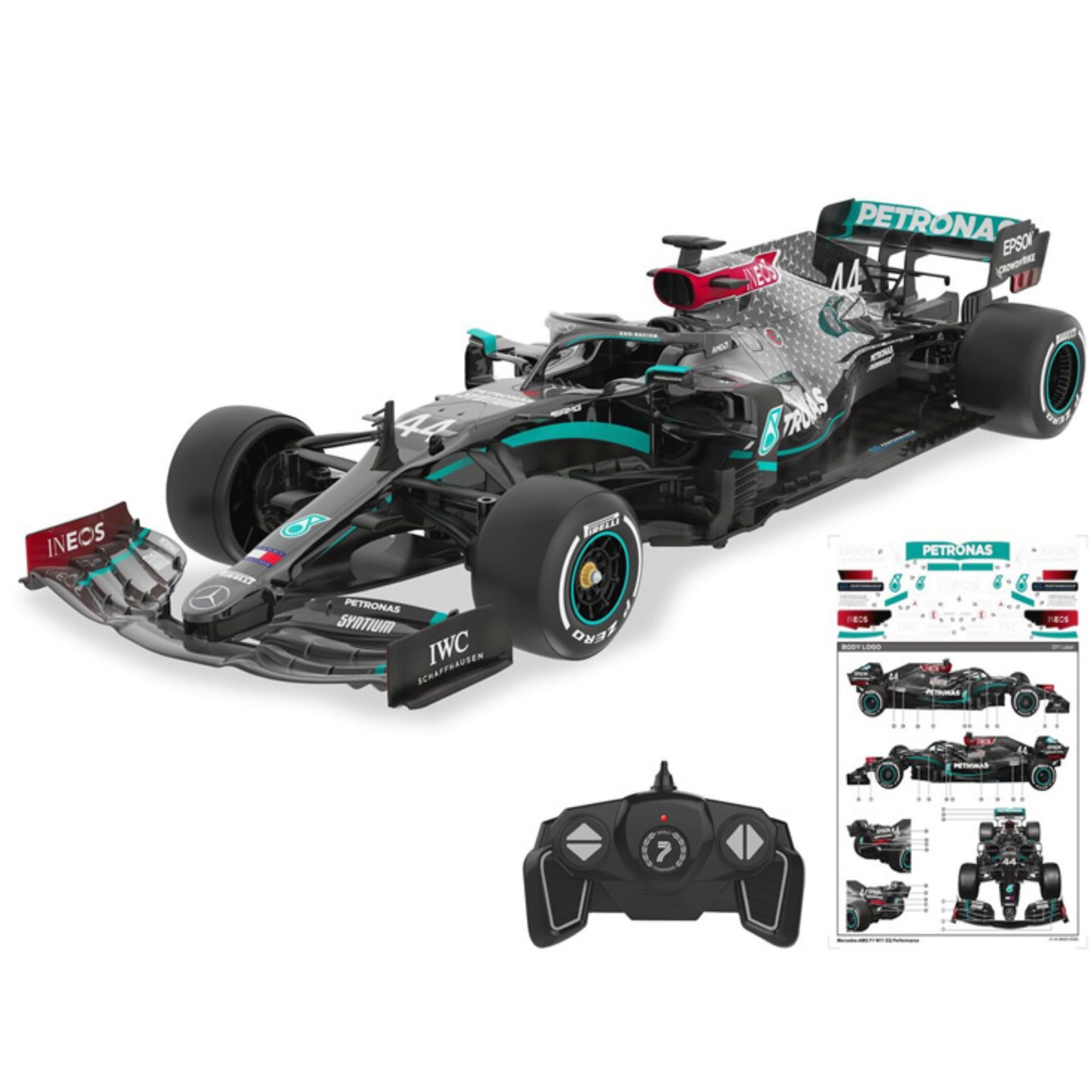 CMJ RC Cars Mercedes-AMG F1 W11 EQ Race Car - 1:18 Scale | 2.4GHz Multi-Car Racing | Up to 15m Range