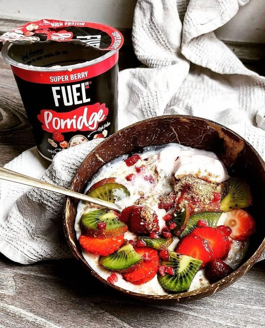 FUEL10K High Protein Super Berry Porridge Oat Cereal Pot, 70 g (Pack of 8) 6