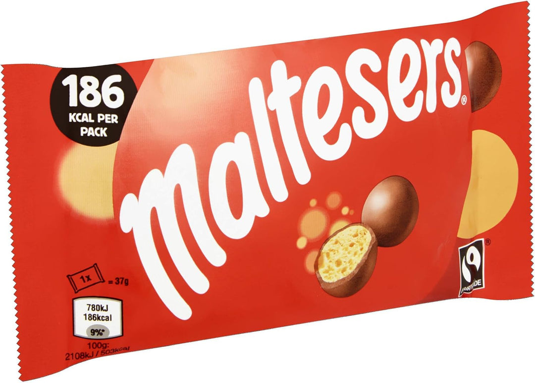 Maltesers Milk Chocolate Honeycomb Balls, 37g x 40 - Perfect Movie Snack
