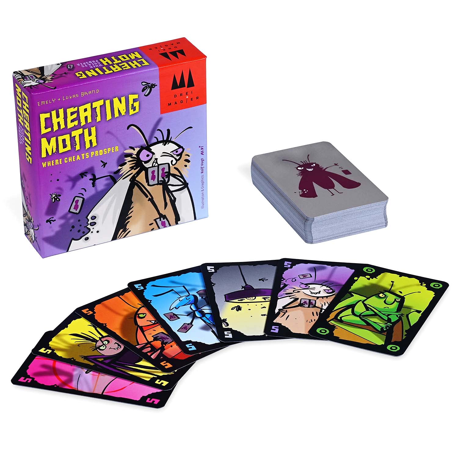 Coiledspring Games Cheating Moth Card Game - 3-5 Players | Ages 7+ | 20 Min Playtime 2