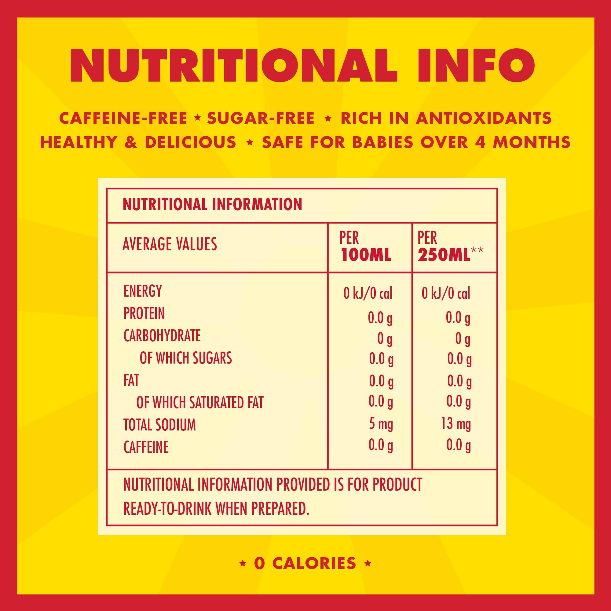 BOS Organic Rooibos Caffeine Free Tea Sachets Tin - 40 Bags, 100g | Antioxidant Support