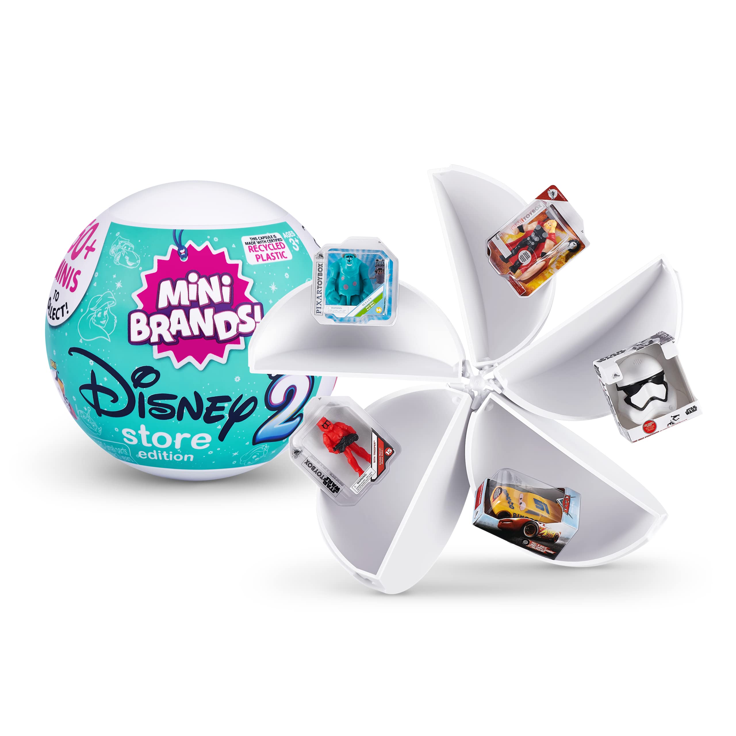 Mini Brands 5 Surprise Disney Store Serie 2 Überraschungskapsel (2er-Pack) - 5 Mystery Miniatures Collectible Toy 5