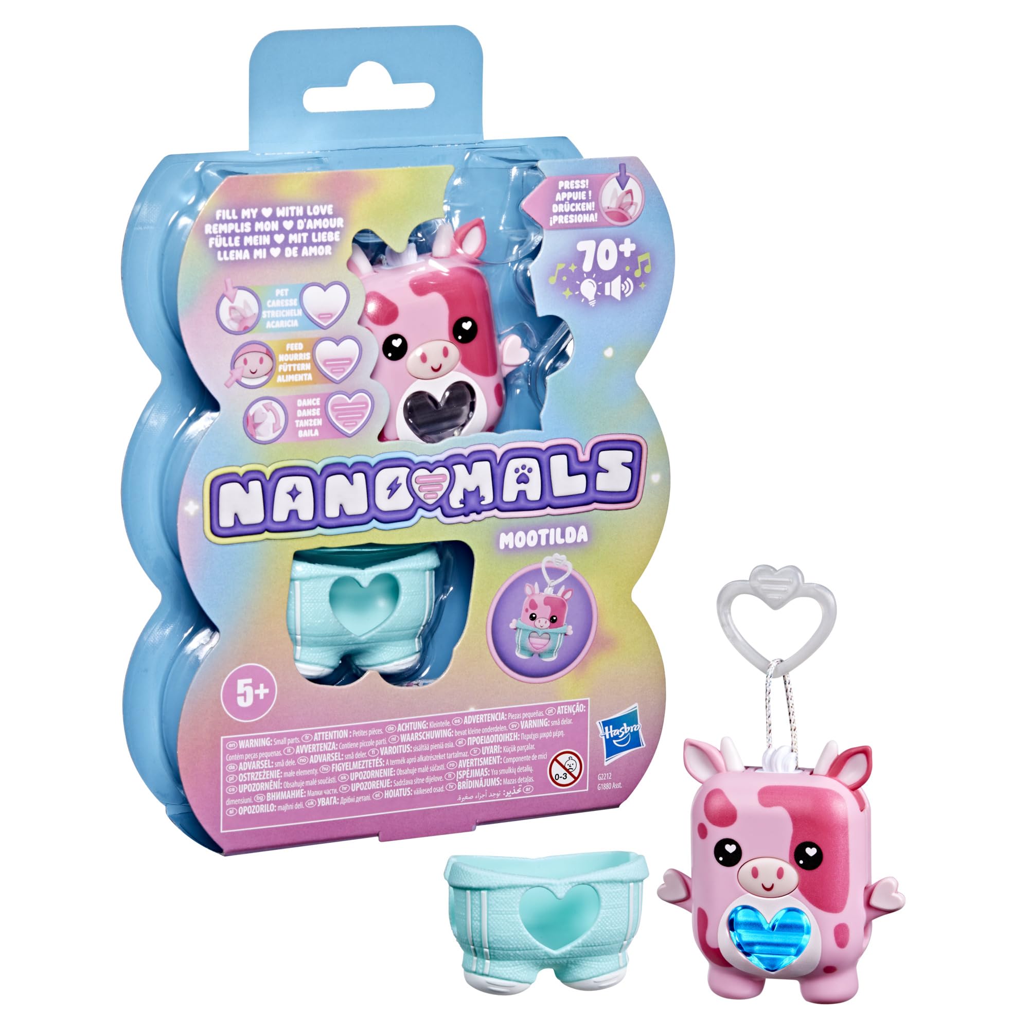 Hasbro Nano-Mals Mootilda the Pink Cow - Electronic Fidget Pet for Kids 5+ 17