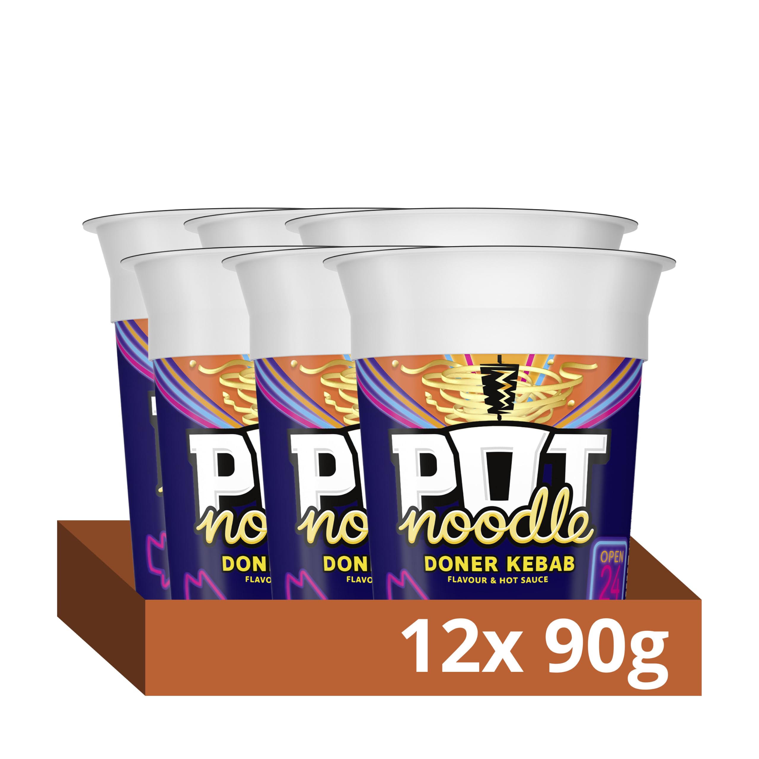 Pot Noodle Doner Kebab Instant Noodles - 12 x 90g Pots 2