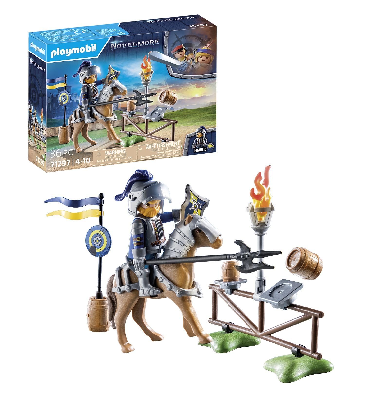Playmobil 71297 Novelmore Medieval Jousting Area Playset - Knight Training with Horse and Castle, Ages 4+ 7