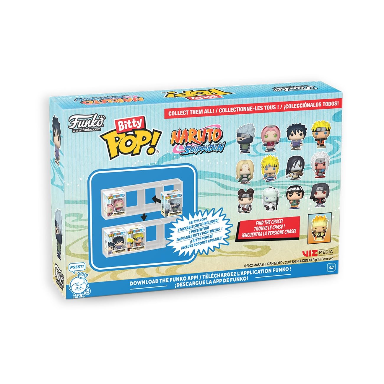 Funko Bitty POP! Naruto Shippuden - Team 7 4 Pack with Chase | 0.9-inch Vinyl Figures