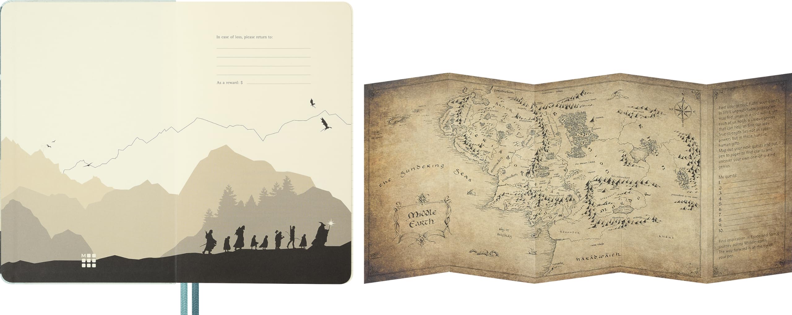 Moleskine The Lord of the Rings Aragorn Lined Notebook - Large 13x21cm Hardcover