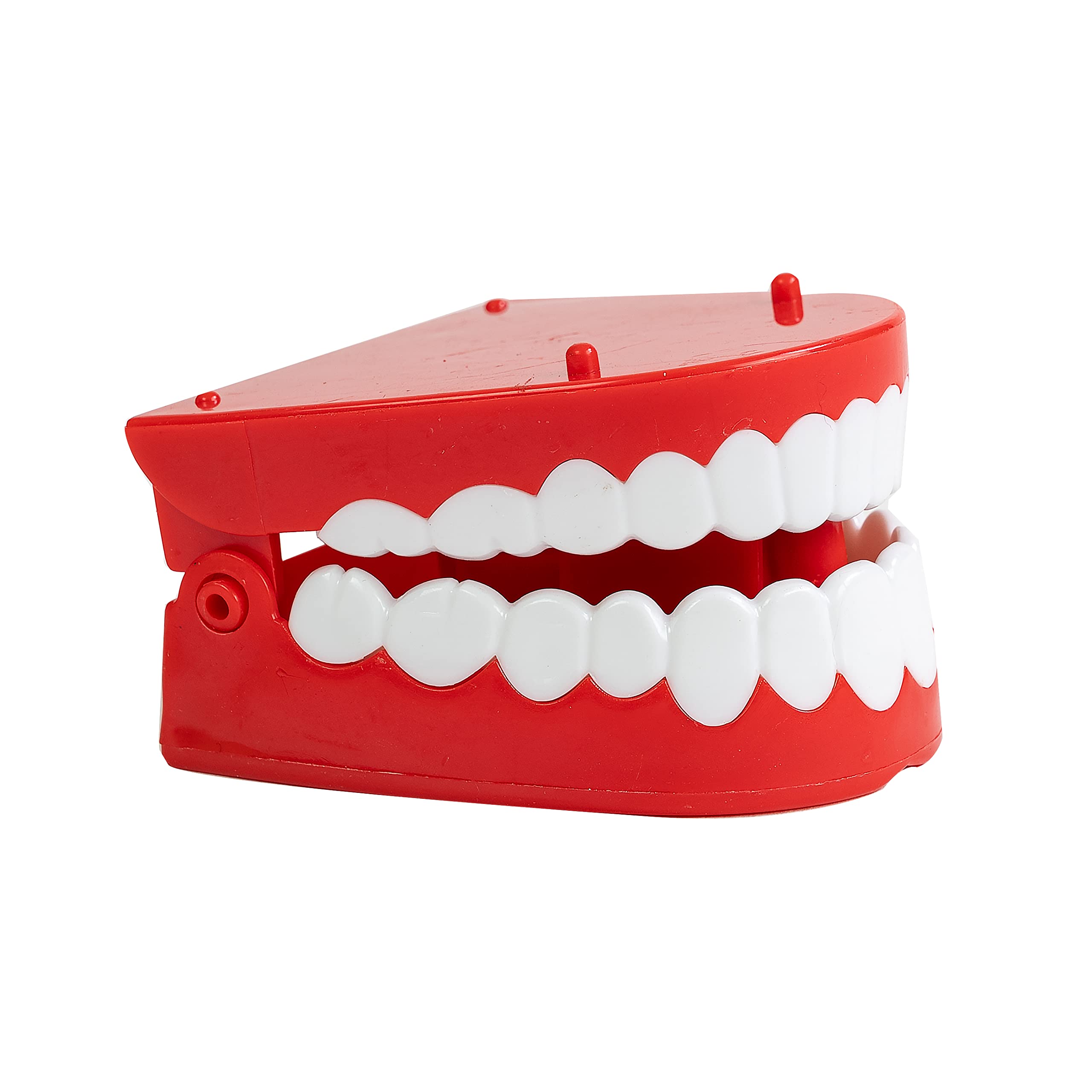 Funtime Gifts Classic Clockwork Chattering Teeth - Red | Wind-Up Toy | Plastic 3