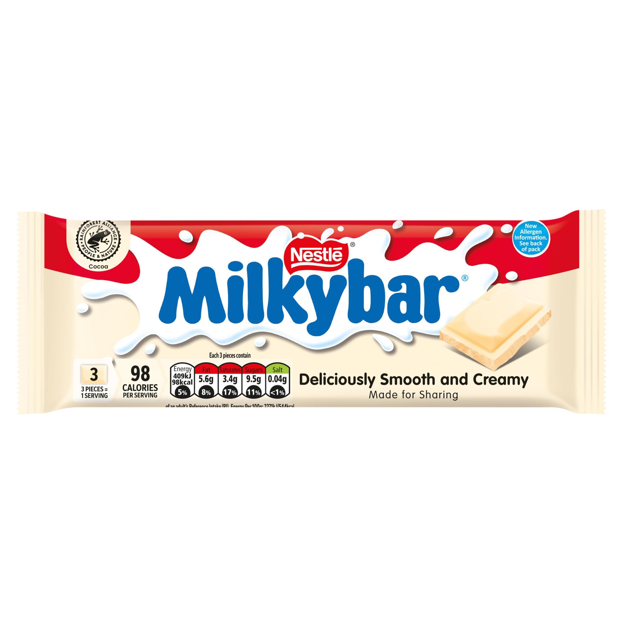 Nestle Milkybar White Chocolate Block | 90g Bar | Made in Italy 2