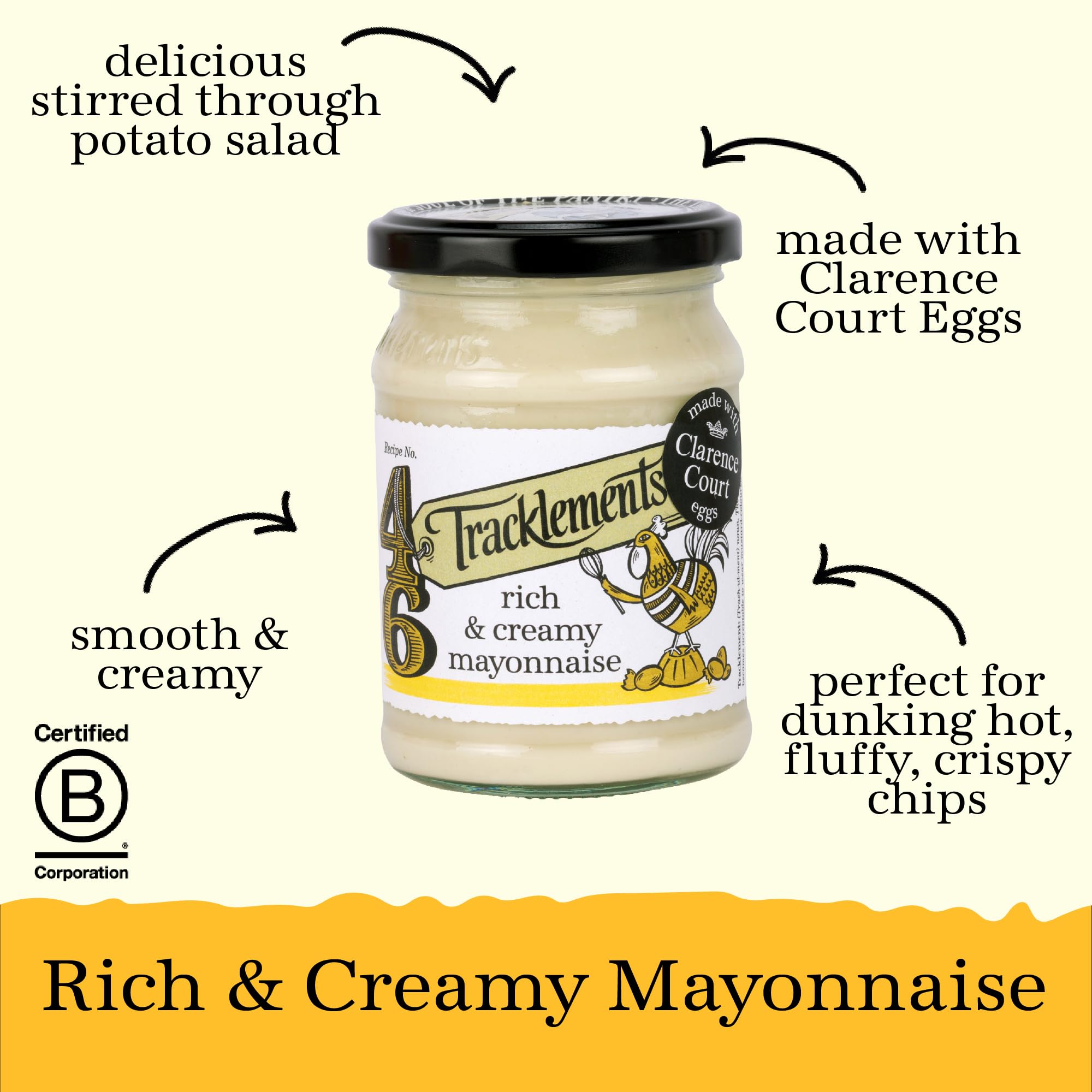 Tracklements Rich & Creamy Mayonnaise - Free Range Eggs | 2 x 200g Jars 2