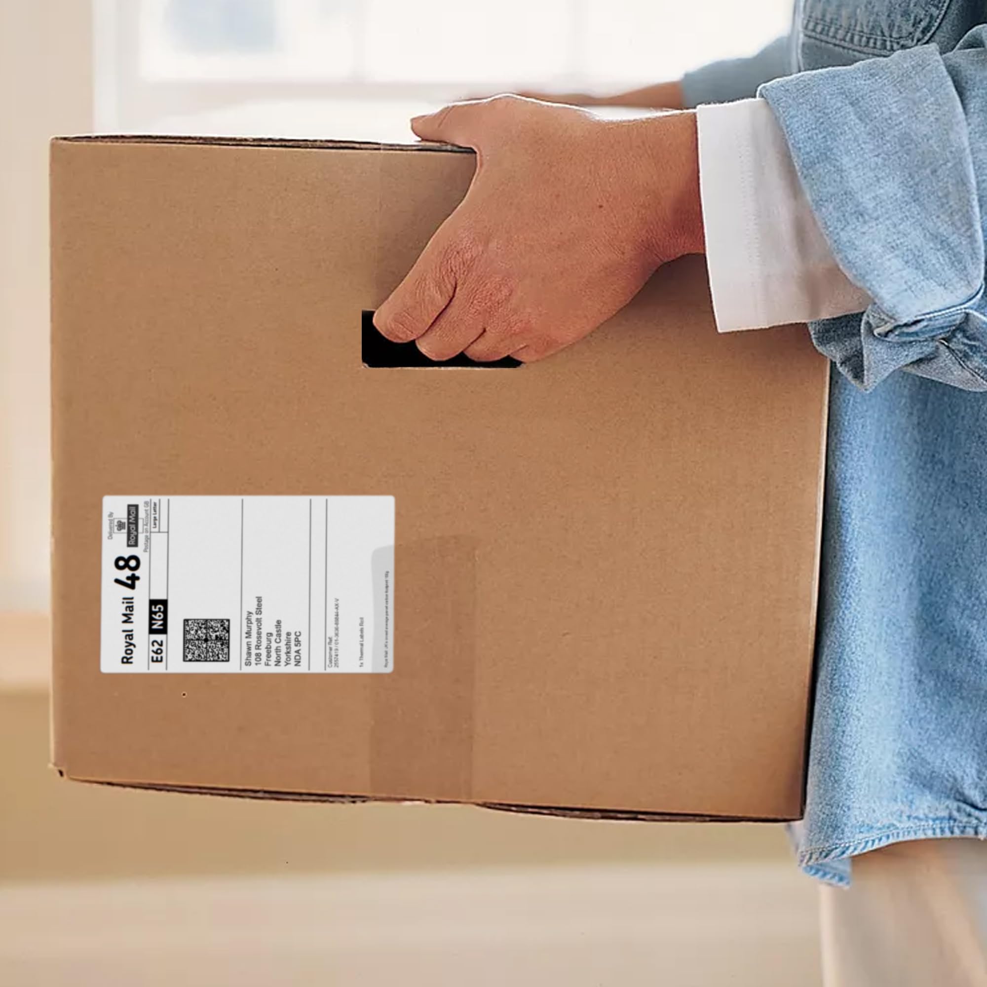 iSOUL Direct Thermal Printer Labels - 4x6 Inch (100x150mm) | 500 Labels per Roll | White Paper 6