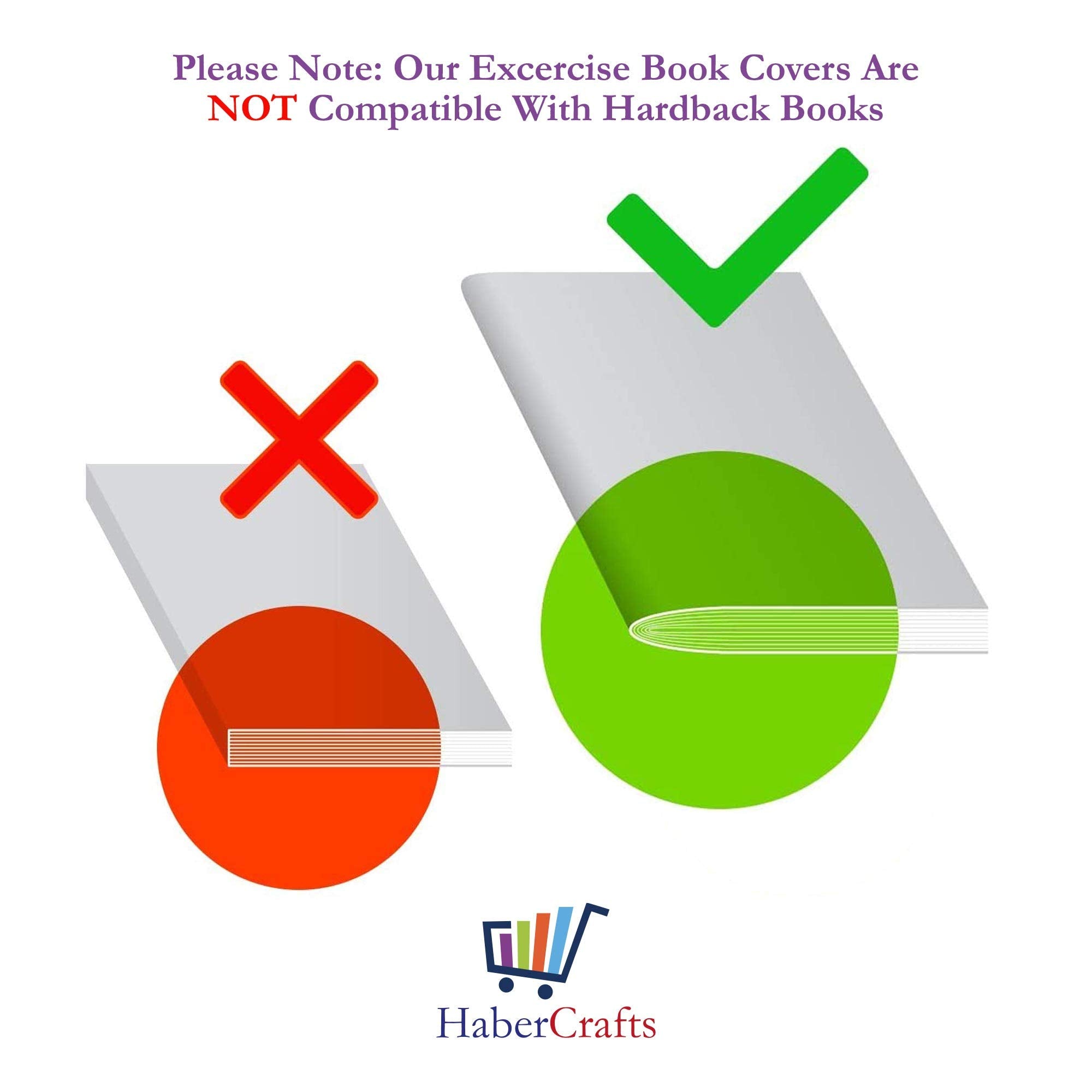 Habercrafts A4 Plastic Exercise Book Covers - Clear, 150 Micron Thickness | Pack of 3 6