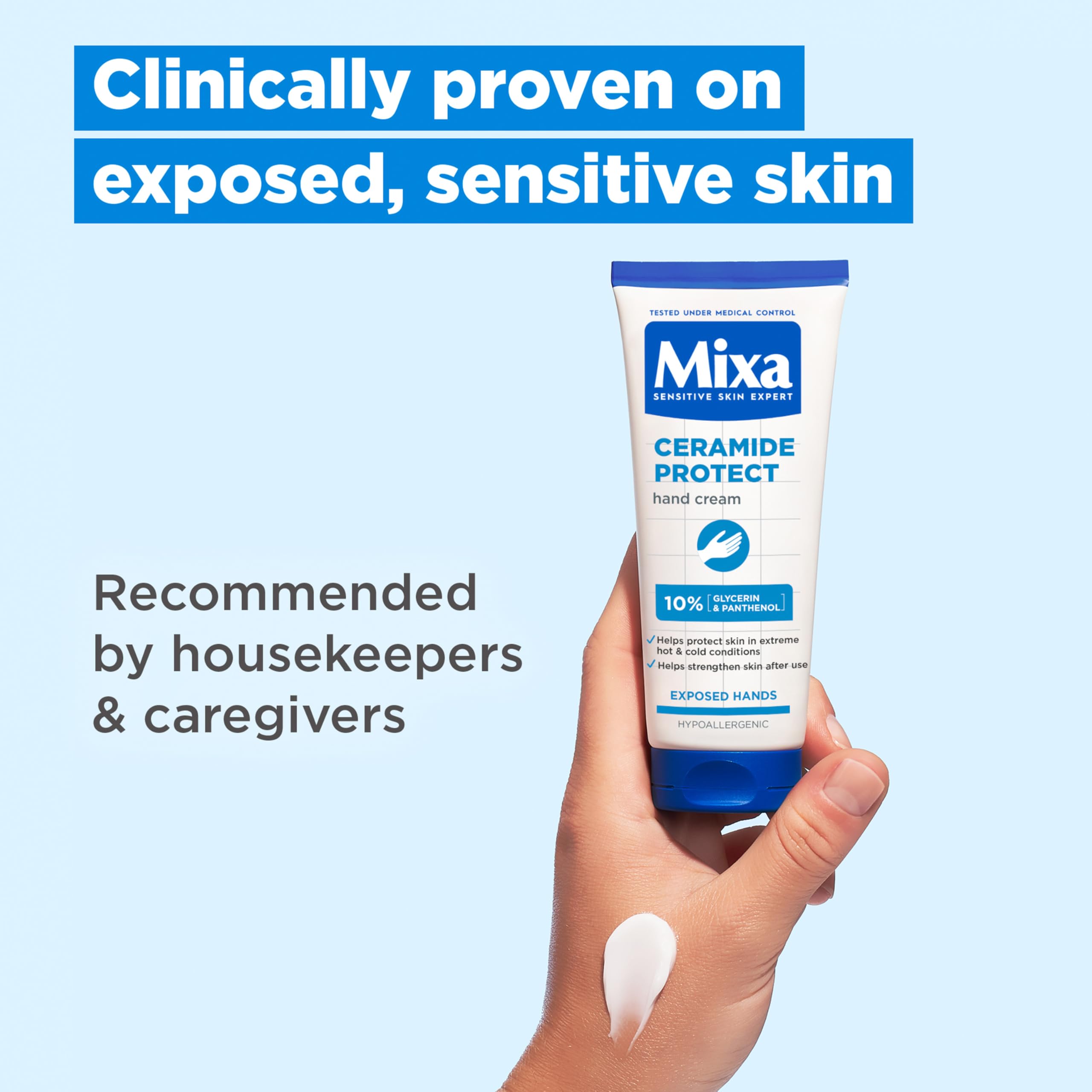 Mixa Ceramide Protect Hand Cream - 10% Glycerin & Ceramides | Strengthens Barrier | 100 ml Tube 3