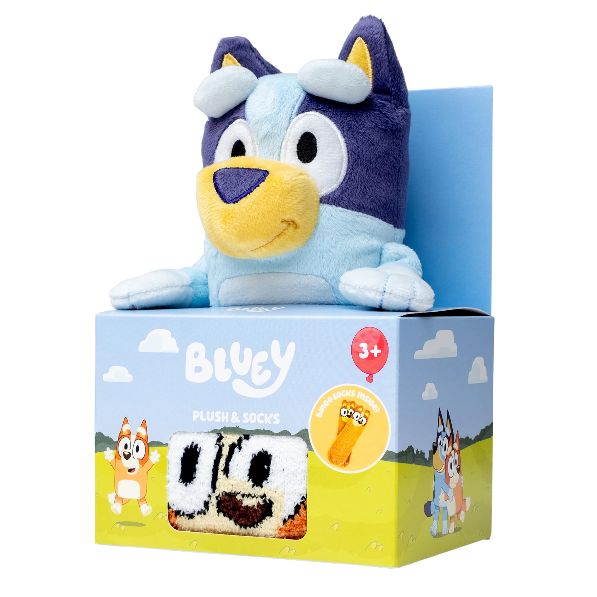 Bluey Plush Gift Set - Official Plush & Bingo Socks for Kids 5