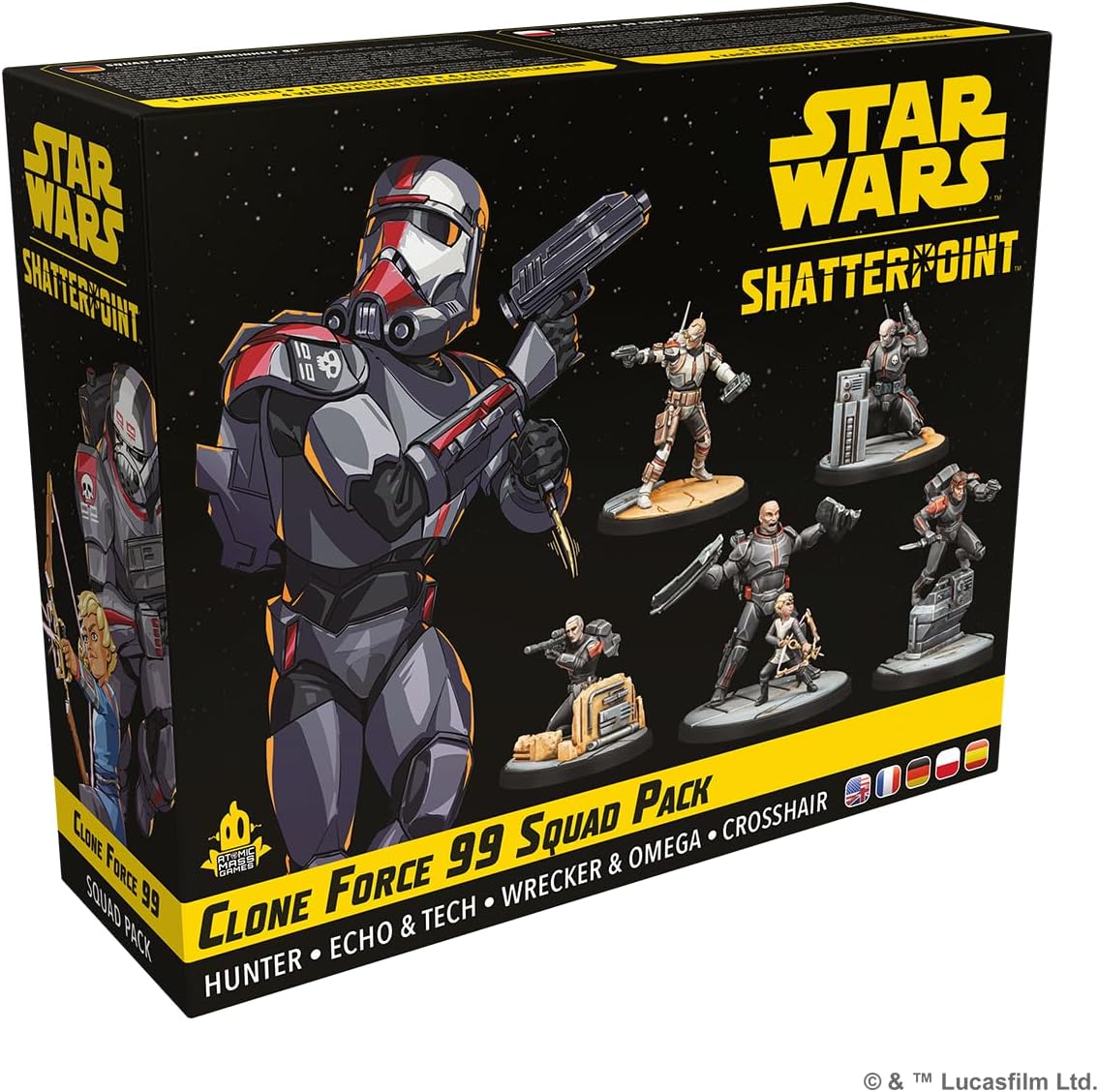 Atomic Mass Games Star Wars: Shatterpoint Clone Force 99 Squad Pack Miniatures Game 1