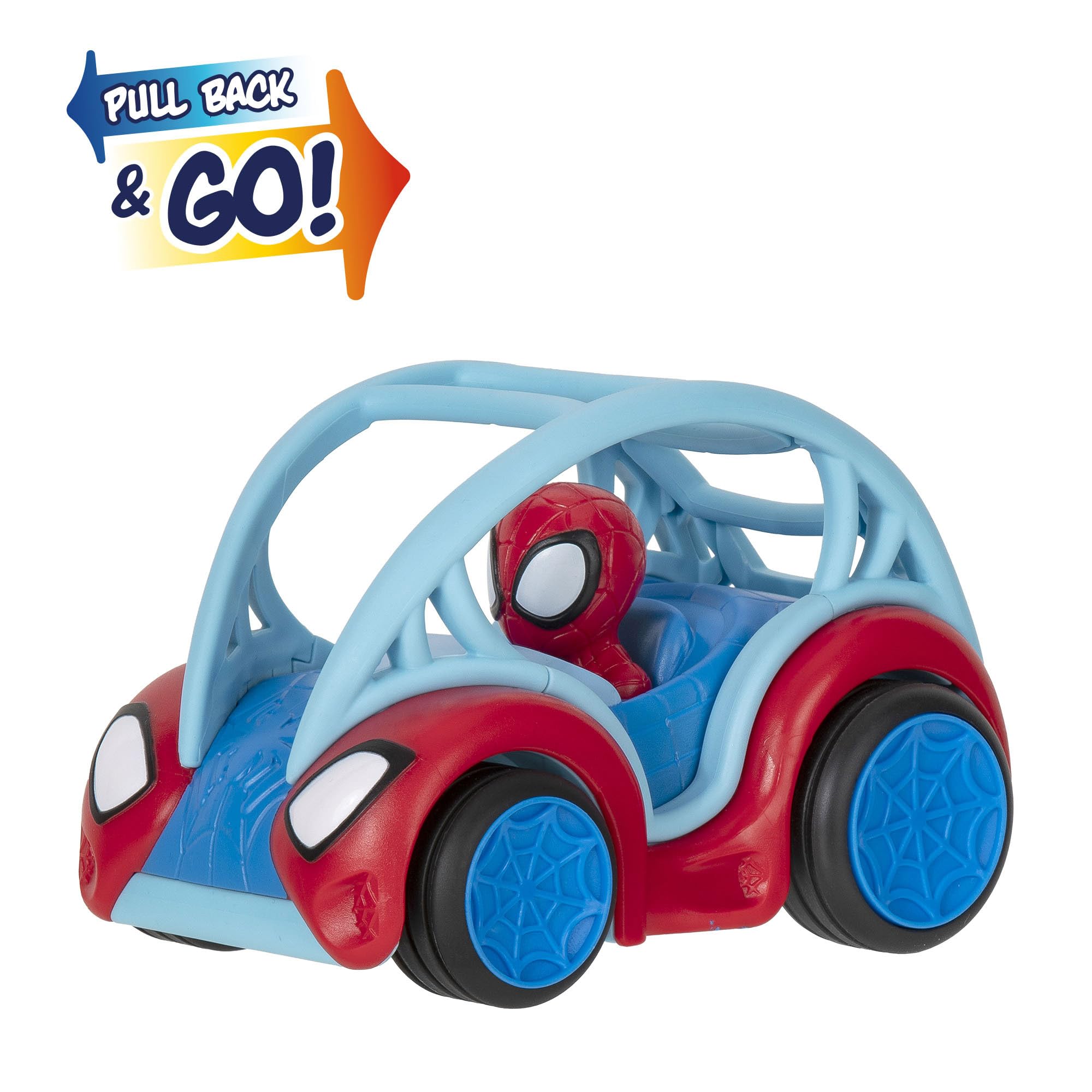 SPIDEY AND HIS AMAZING FRIENDS Power Rollers Vehicle - 6-Inch Pull Back Action | Ages 3+ 7