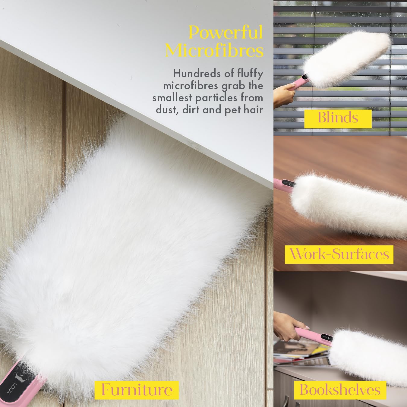 Swan 2-in-1 Ultra-Fine Microfibre Duster with Extendable Design | Machine Washable 3